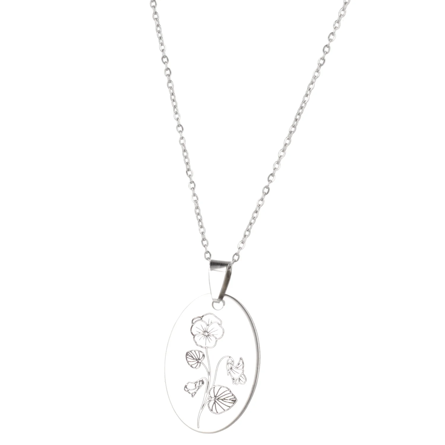 February Birth Flower Necklace - Violet - Image 5