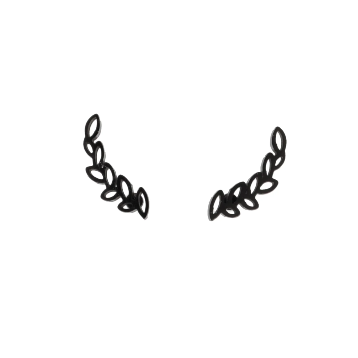 Fern Stud Earrings (Black) - Image 4
