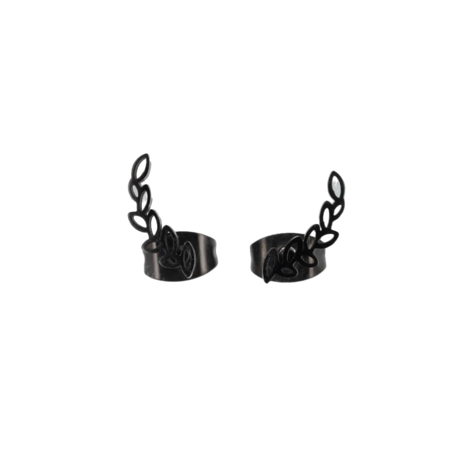Fern Stud Earrings (Black) - Image 5