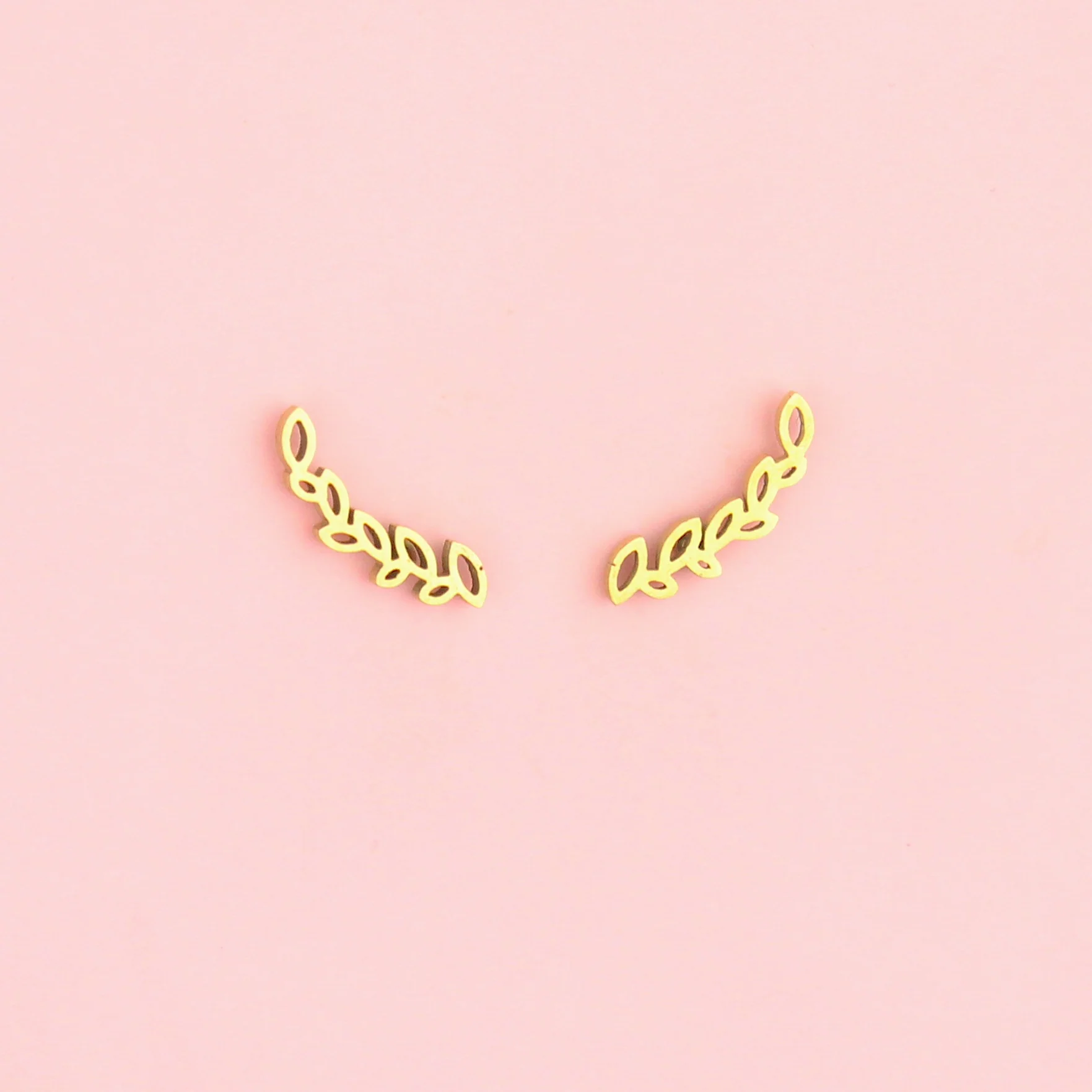 Fern Stud Earrings (Gold Plated)