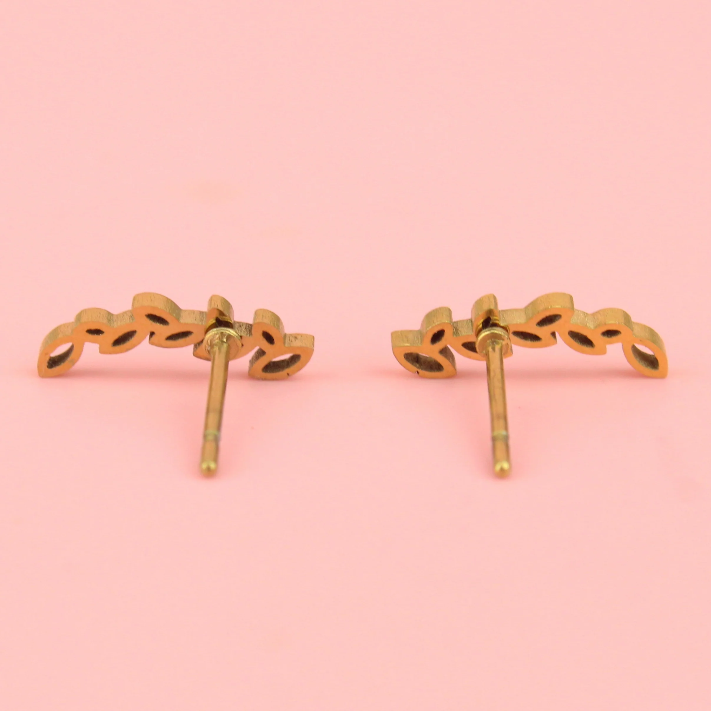 Fern Stud Earrings (Gold Plated) - Image 3