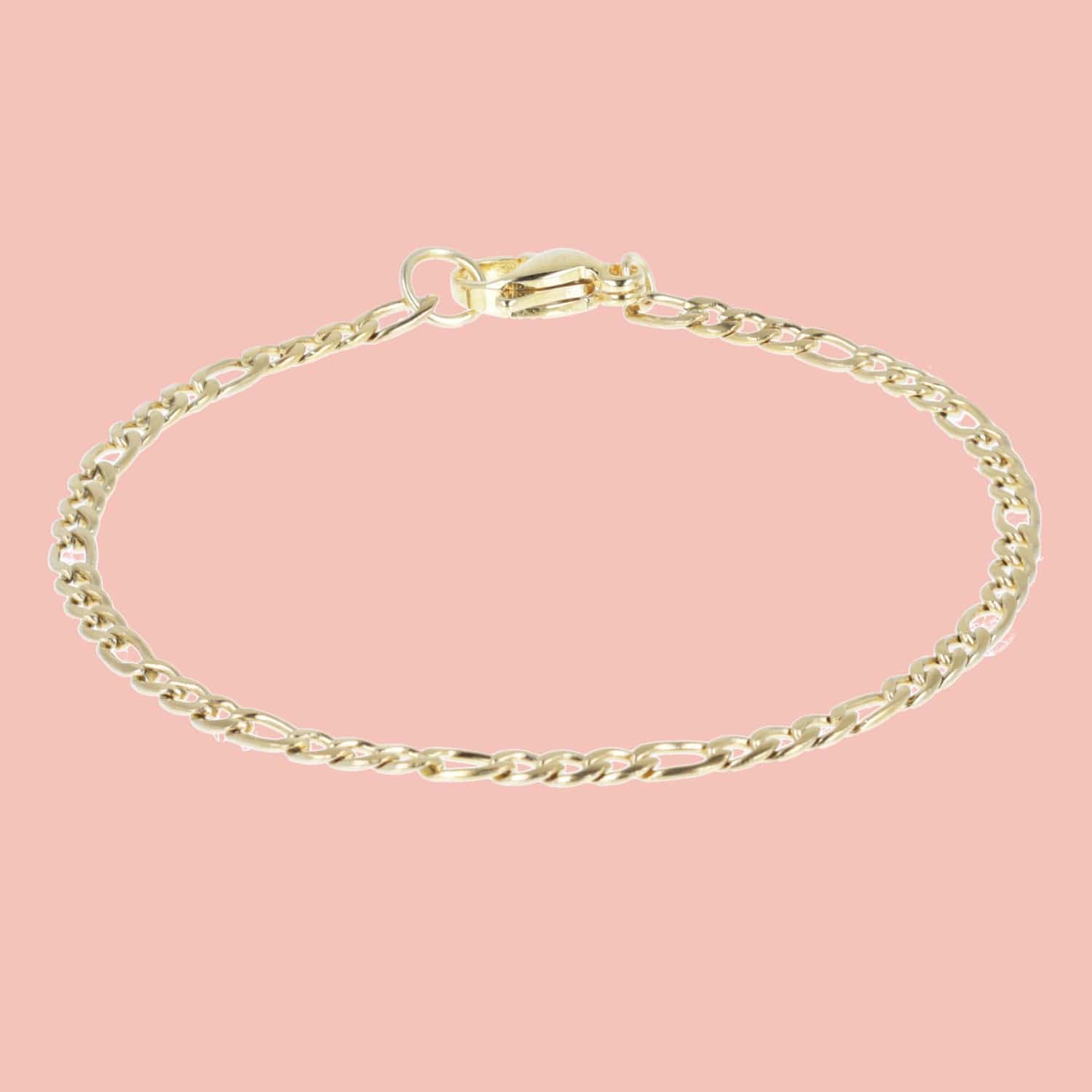 Figaro Chain Bracelet (Gold Plated) - Image 4