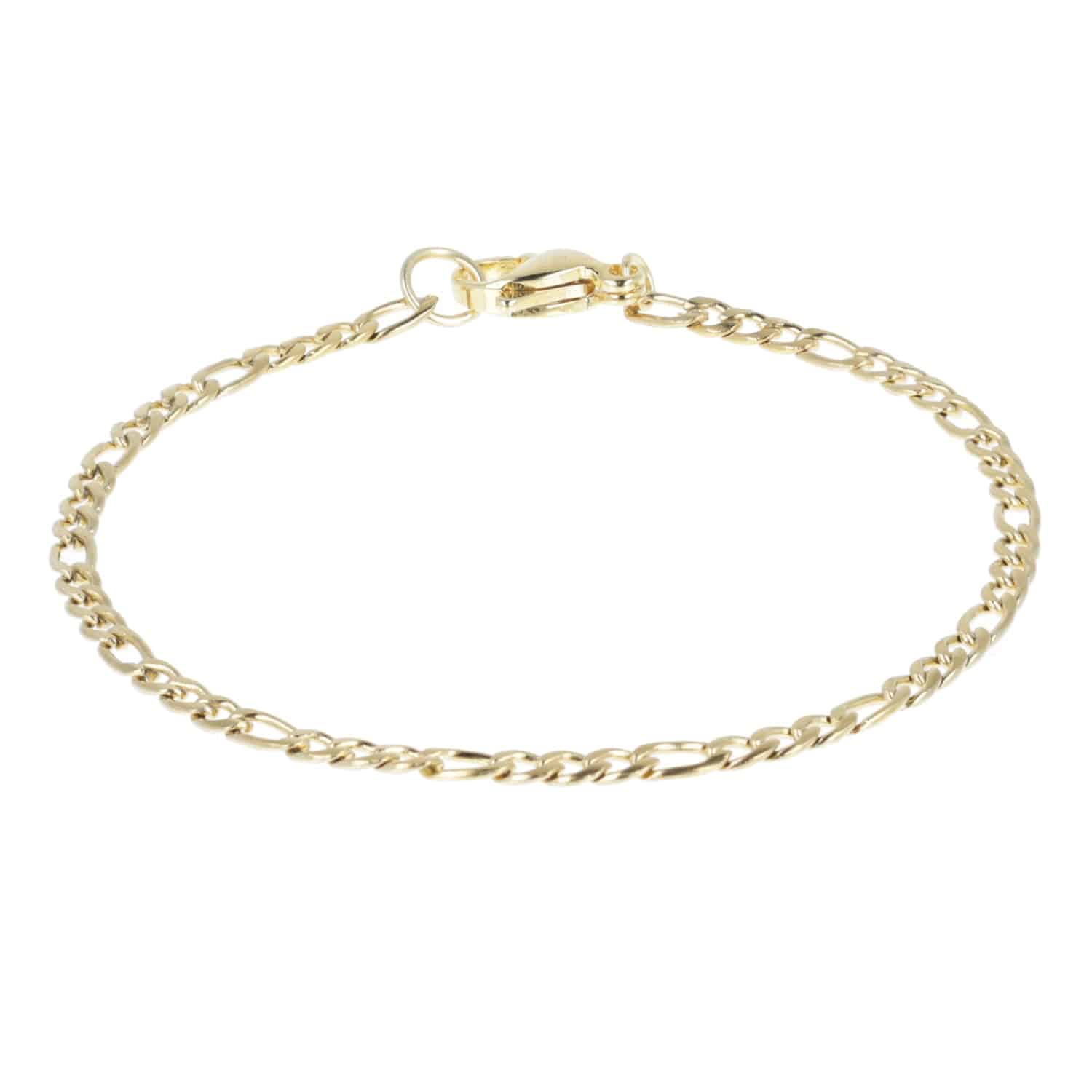 Figaro Chain Bracelet (Gold Plated) - Image 6