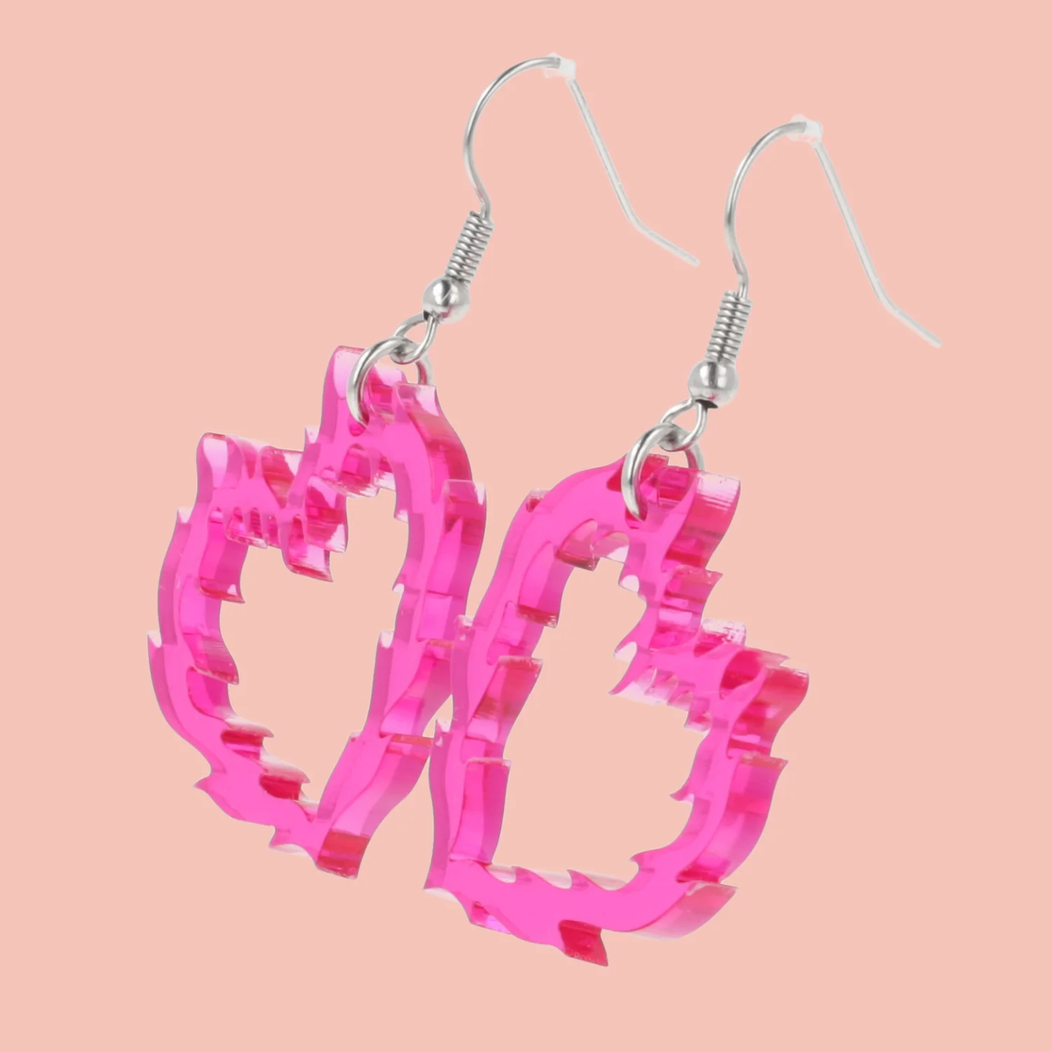 Flame Heart Earrings - Image 3