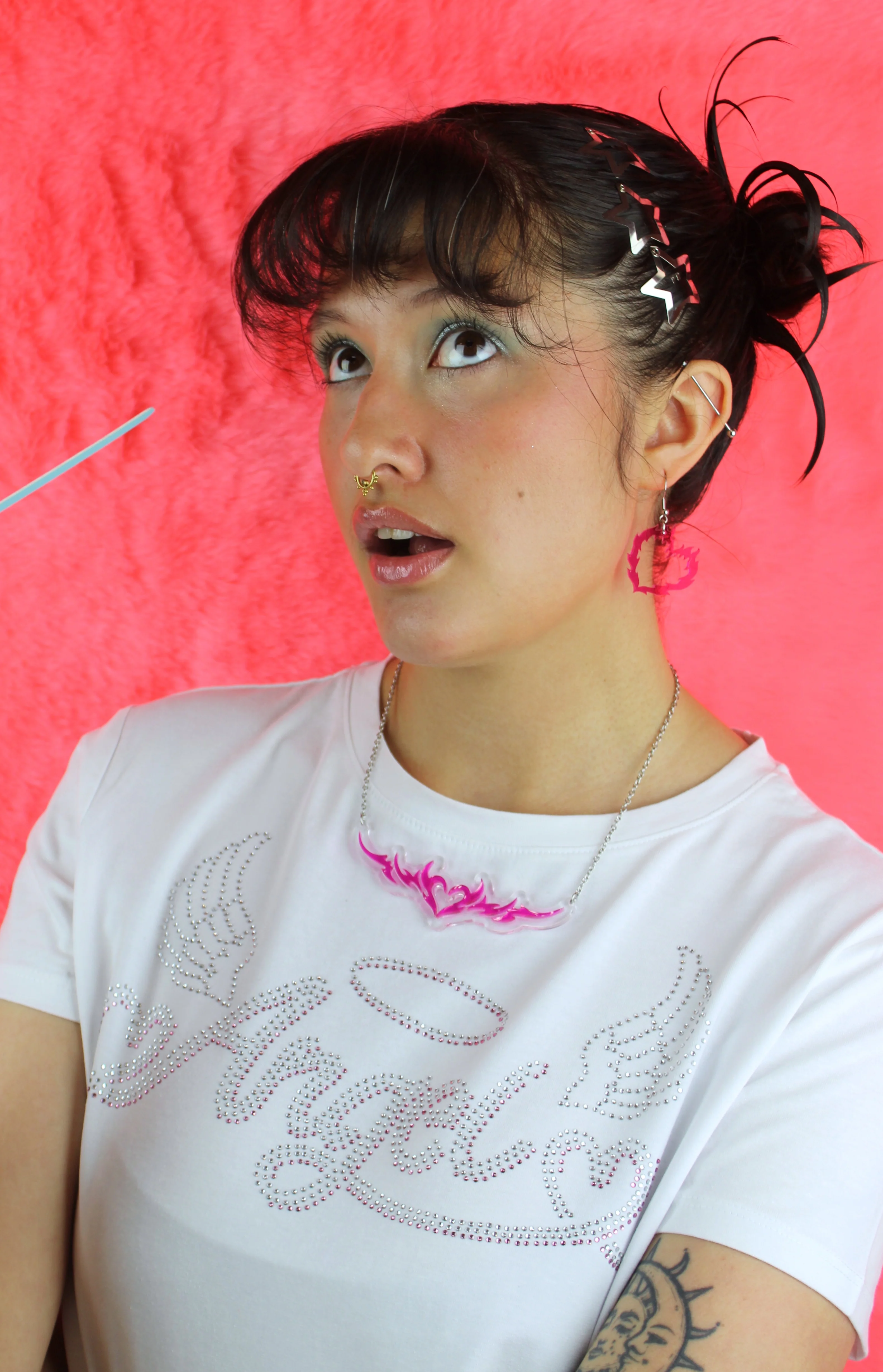 Flame Heart Earrings - Image 5