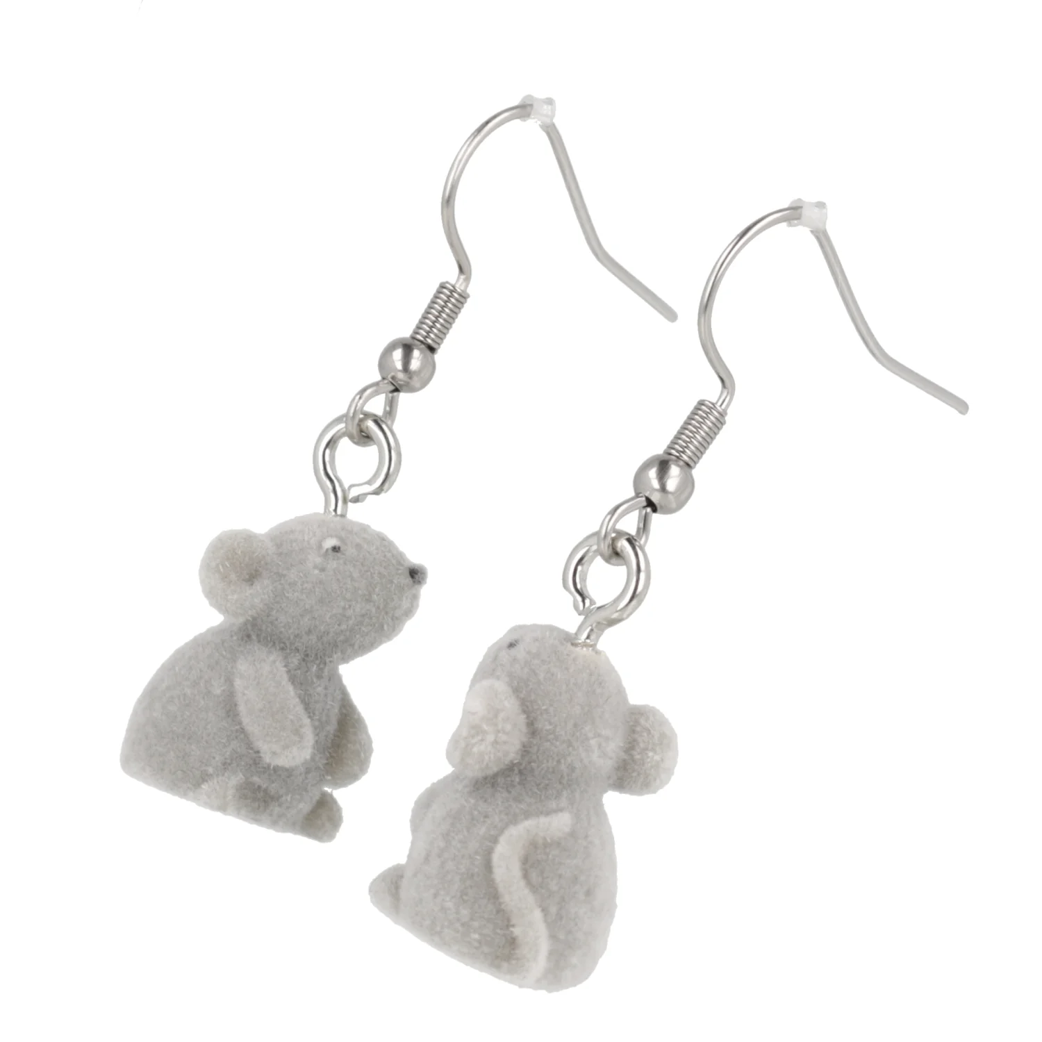 Flocked Mouse Earrings - Image 4