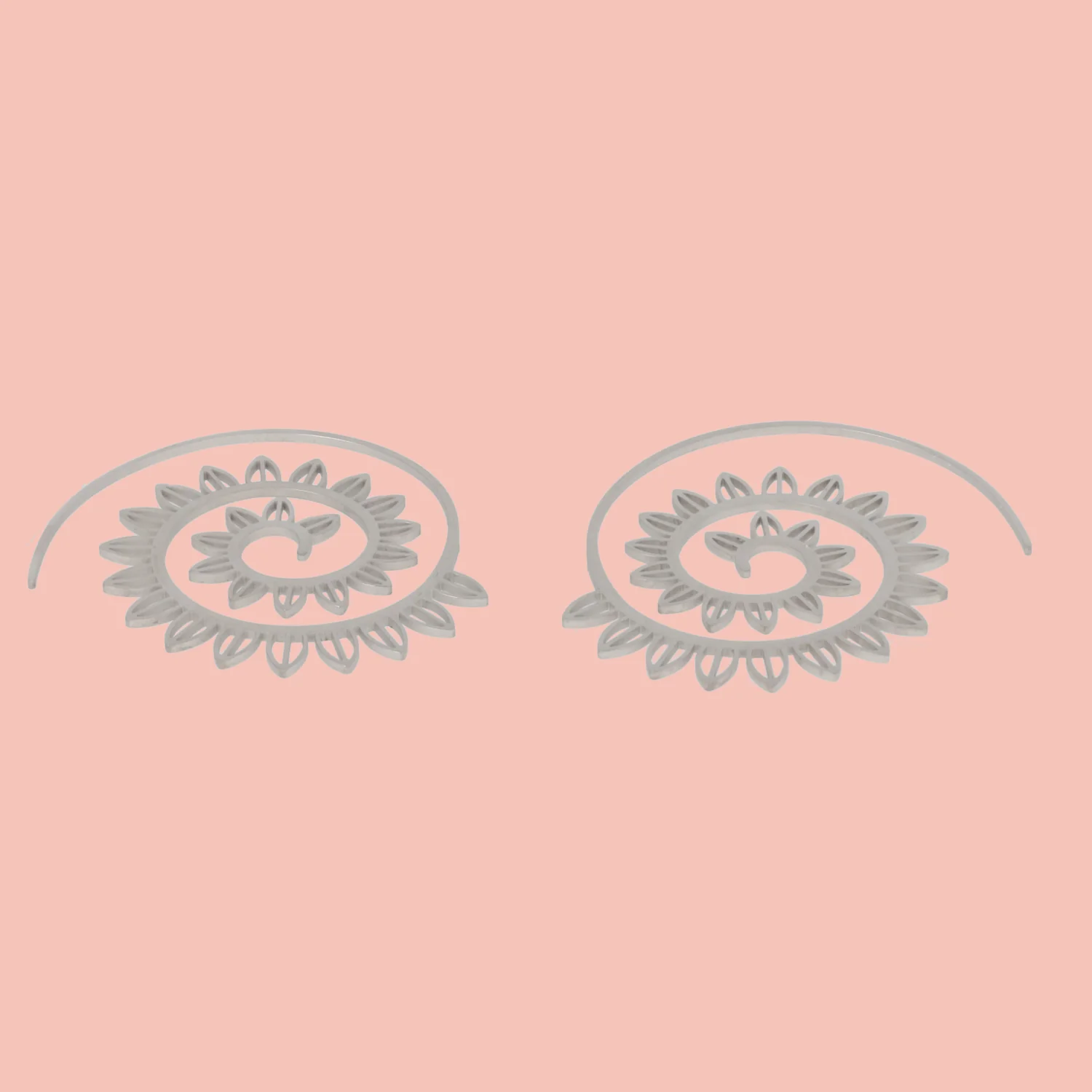 Floral Spiral Earrings - Image 3
