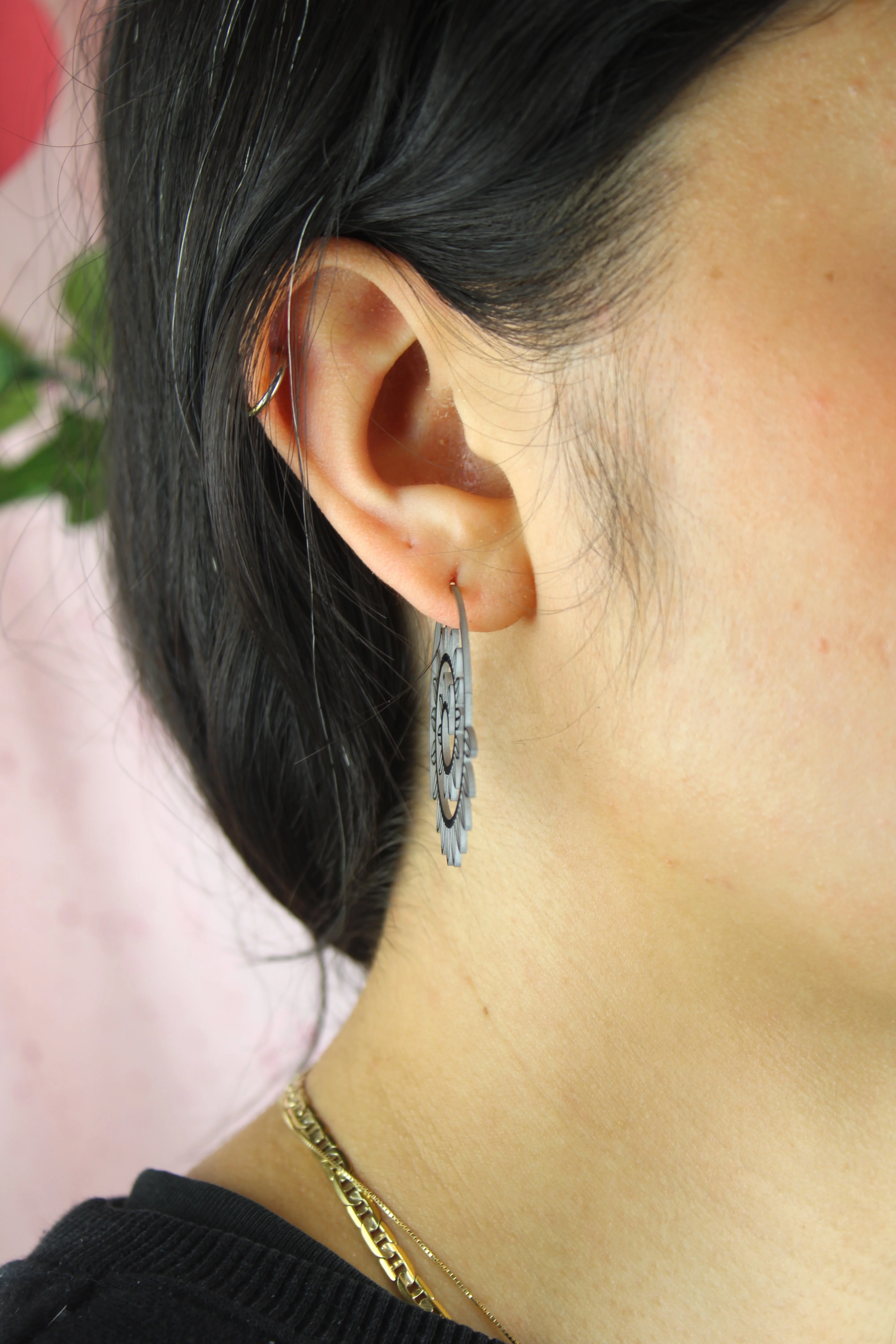 Floral Spiral Earrings - Image 4
