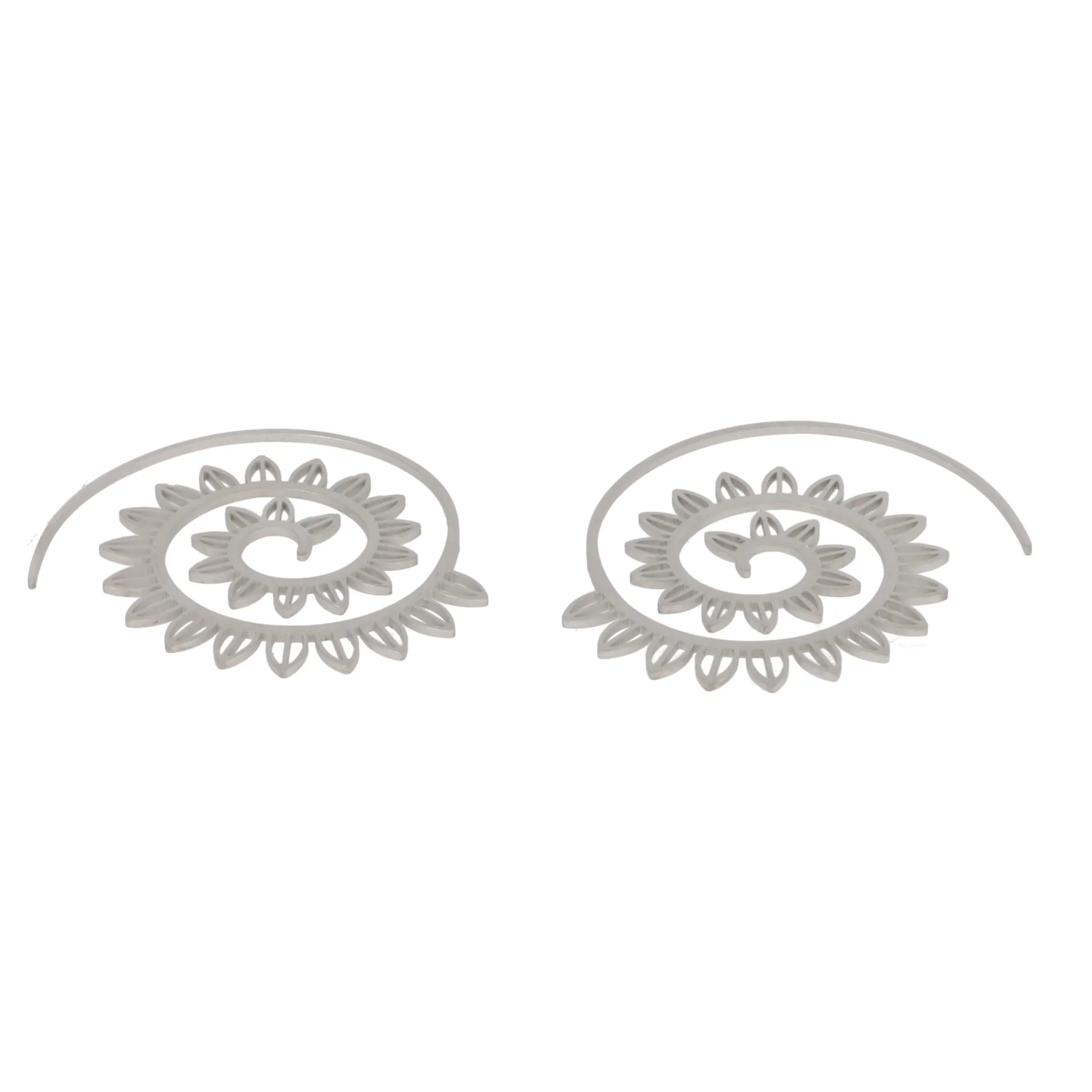Floral Spiral Earrings - Image 5