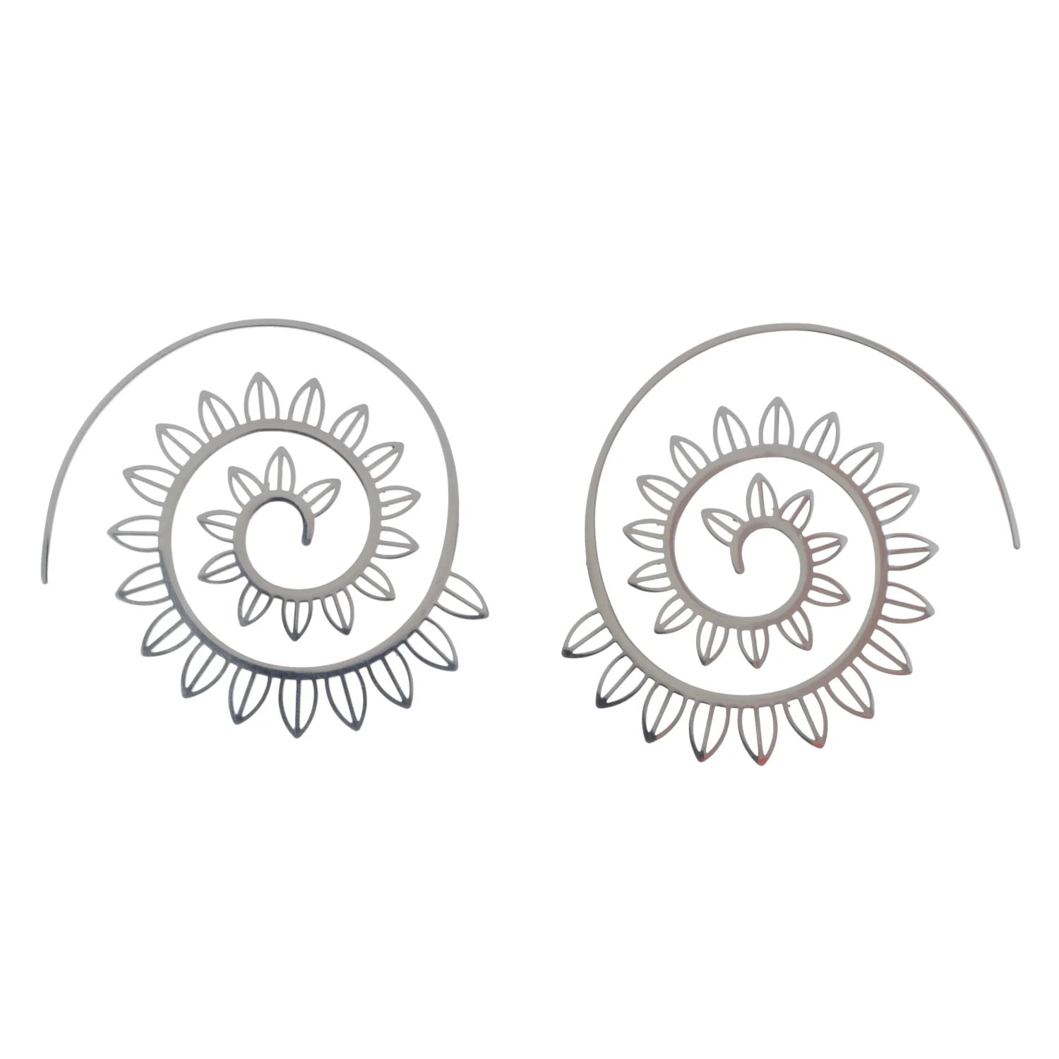 Floral Spiral Earrings - Image 6