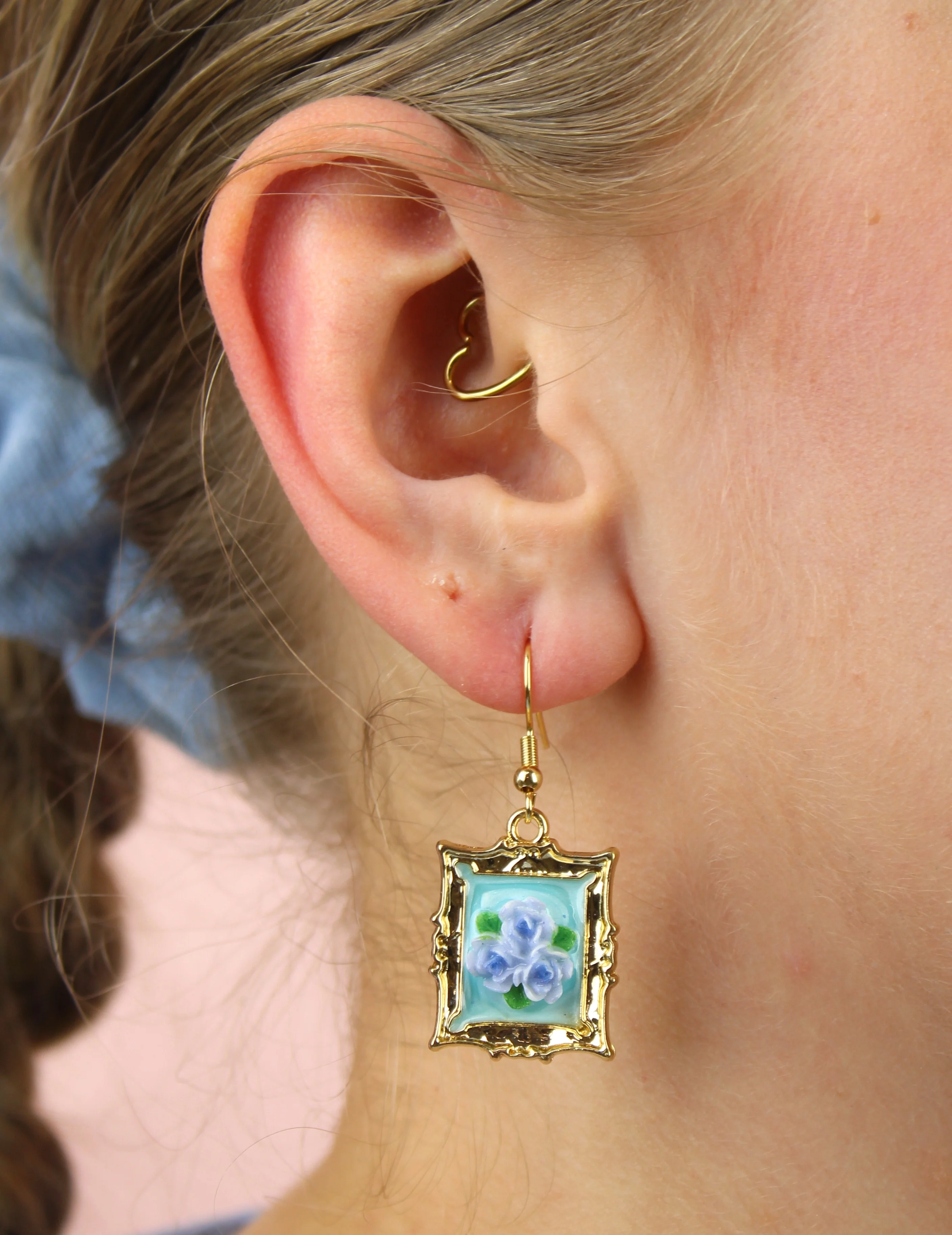 Florals? For Spring? Earrings - Blue - Image 2