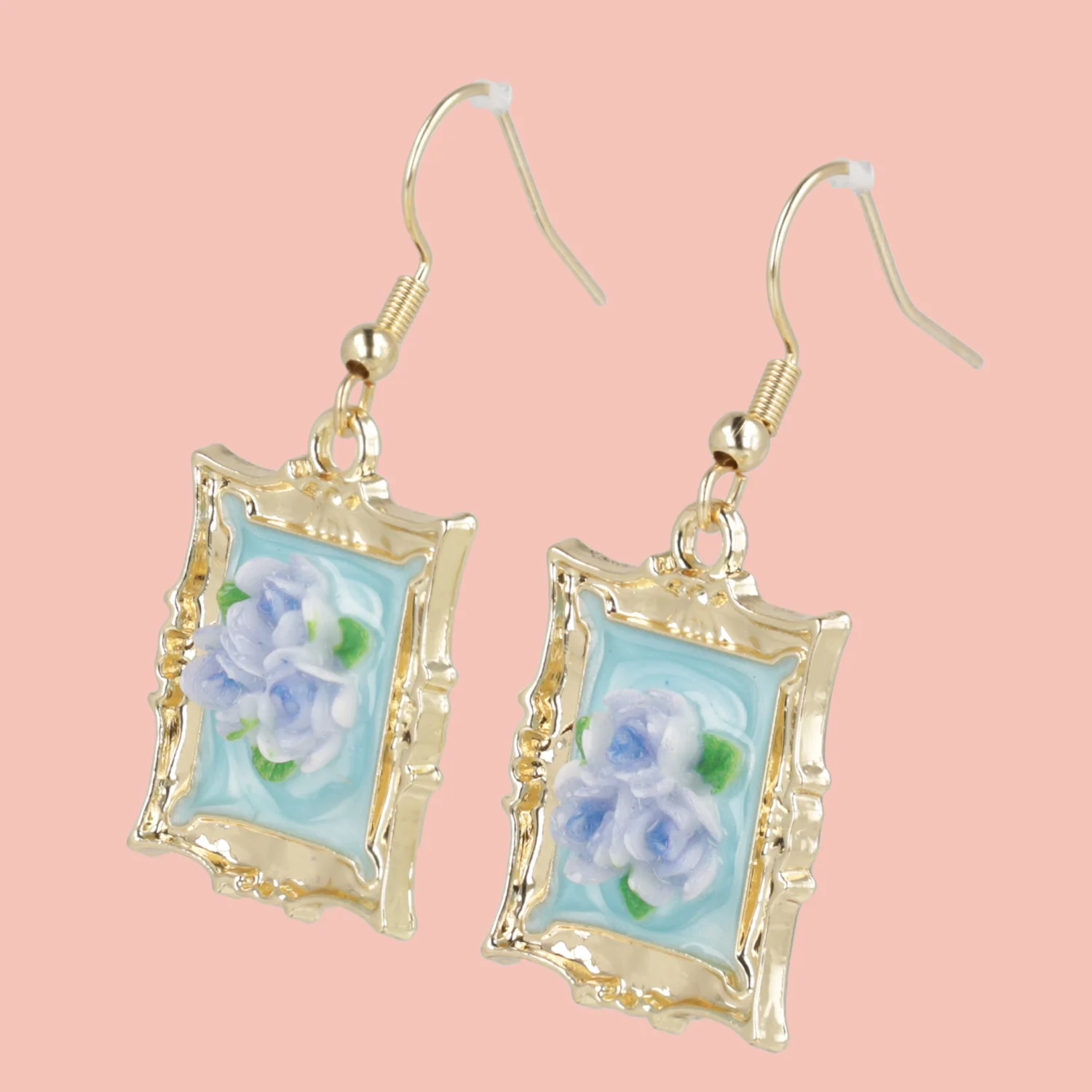 Florals? For Spring? Earrings - Blue - Image 3