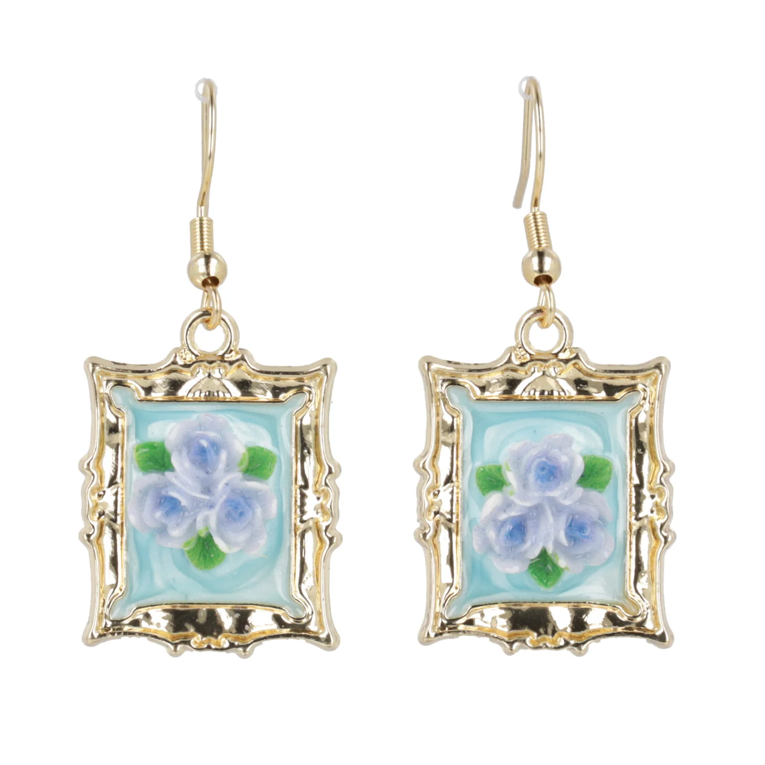 Florals? For Spring? Earrings - Blue - Image 4