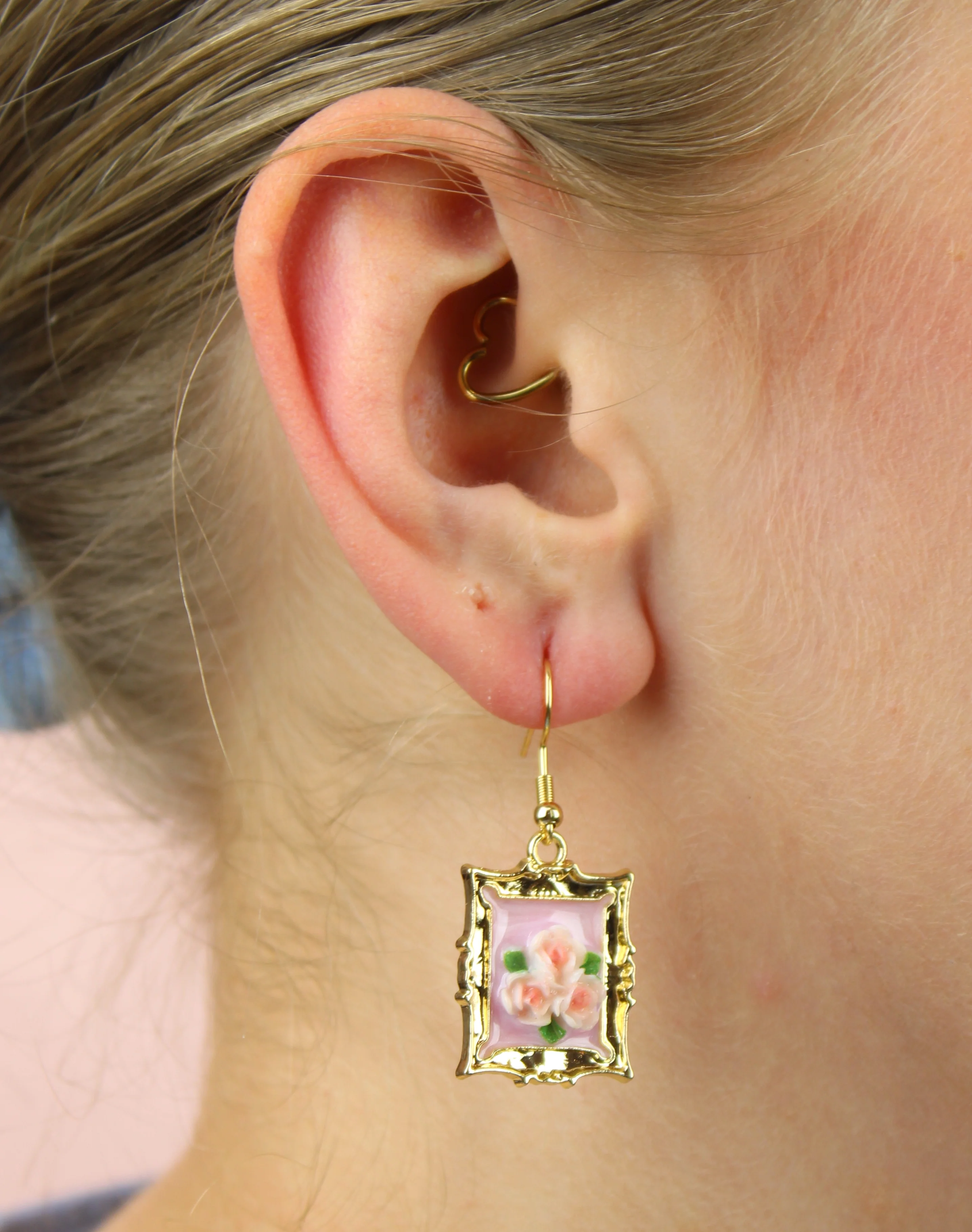 Florals? For Spring? Earrings - Pink - Image 2
