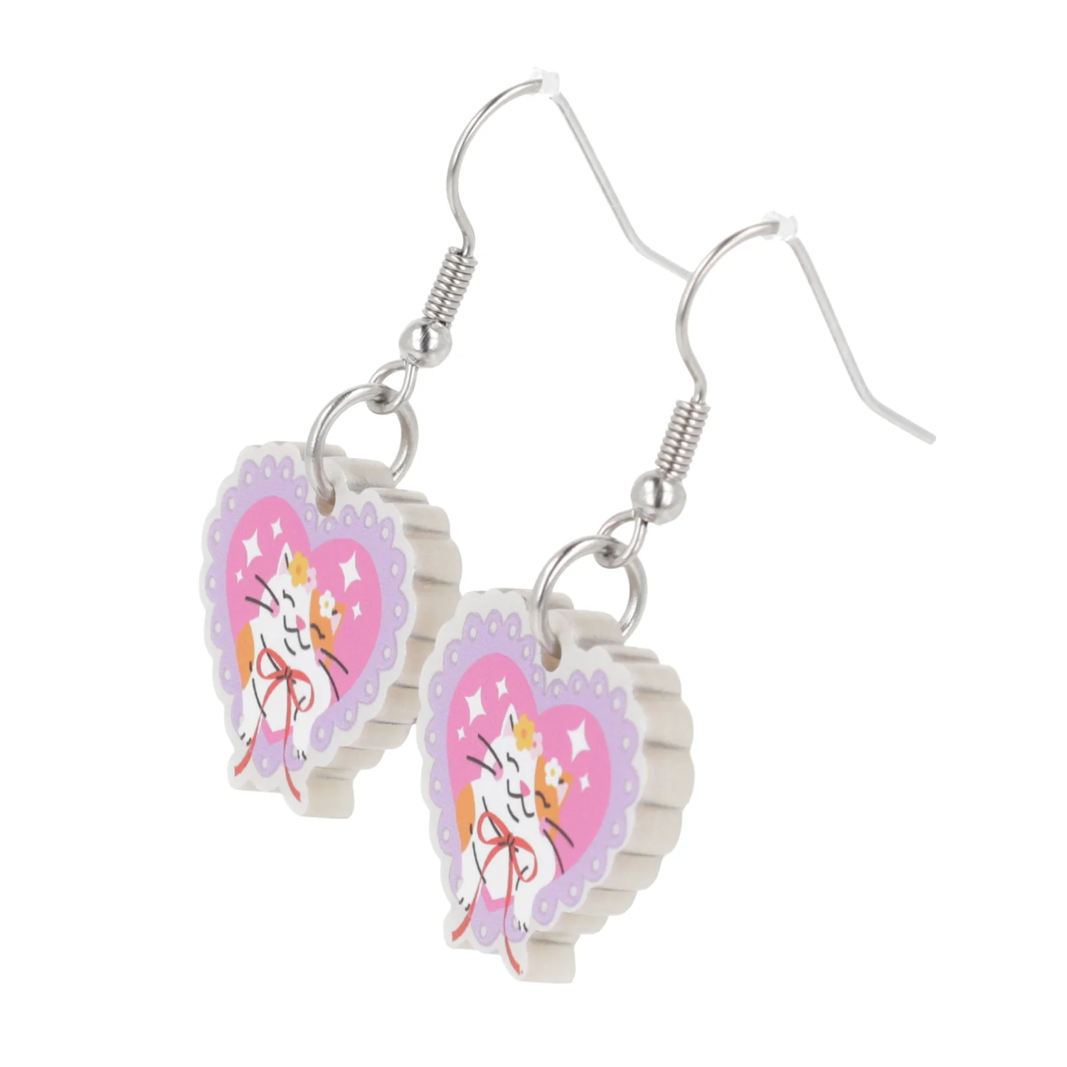 Flower Crown Cat Earrings - Image 6