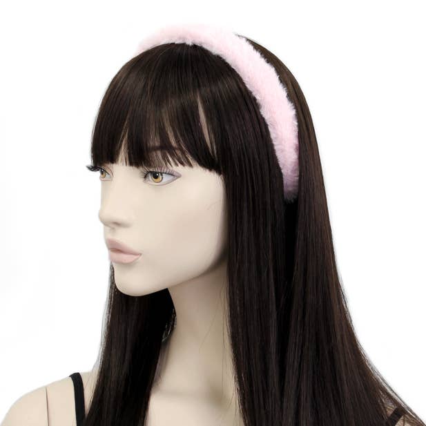 Fluffy Headband - Light Pink - Image 3