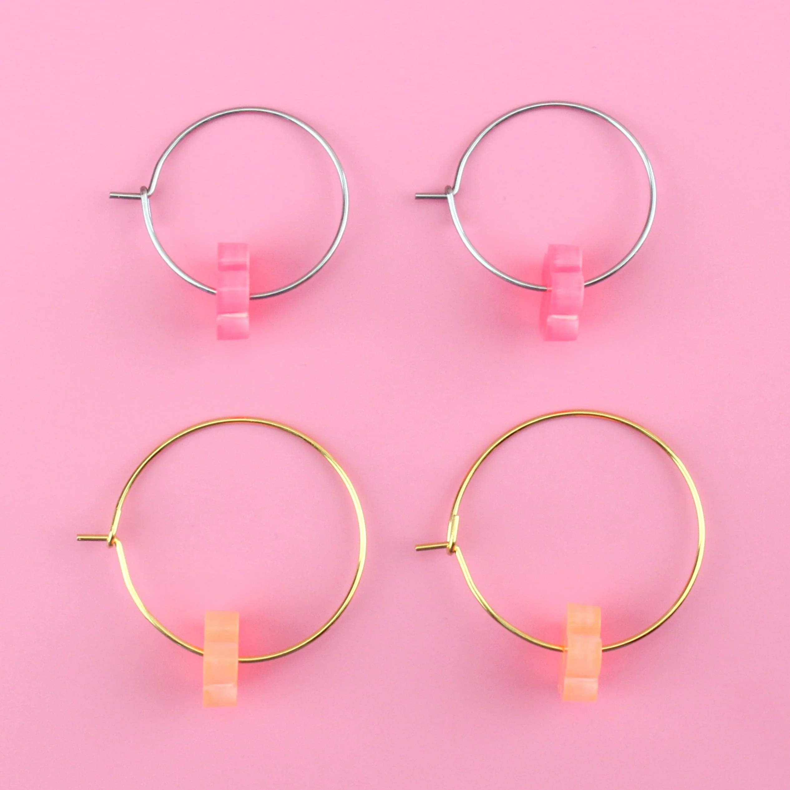 Fruit Salad Flower Power Hoop Earring Set - Image 7