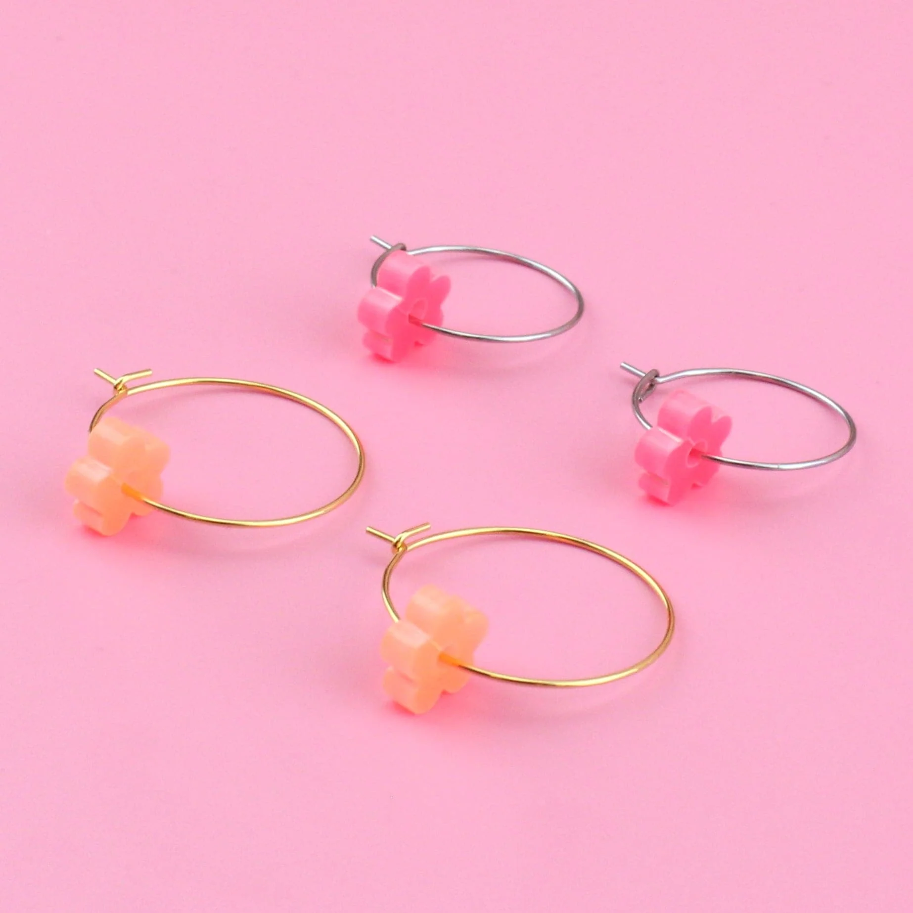 Fruit Salad Flower Power Hoop Earring Set - Image 9