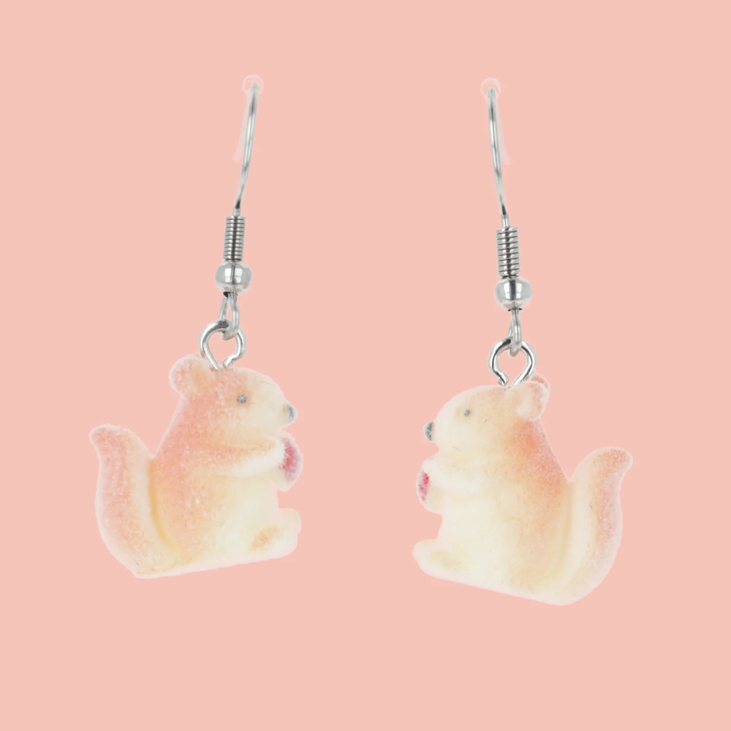 Fuzzy Squirrel Earrings - Image 2