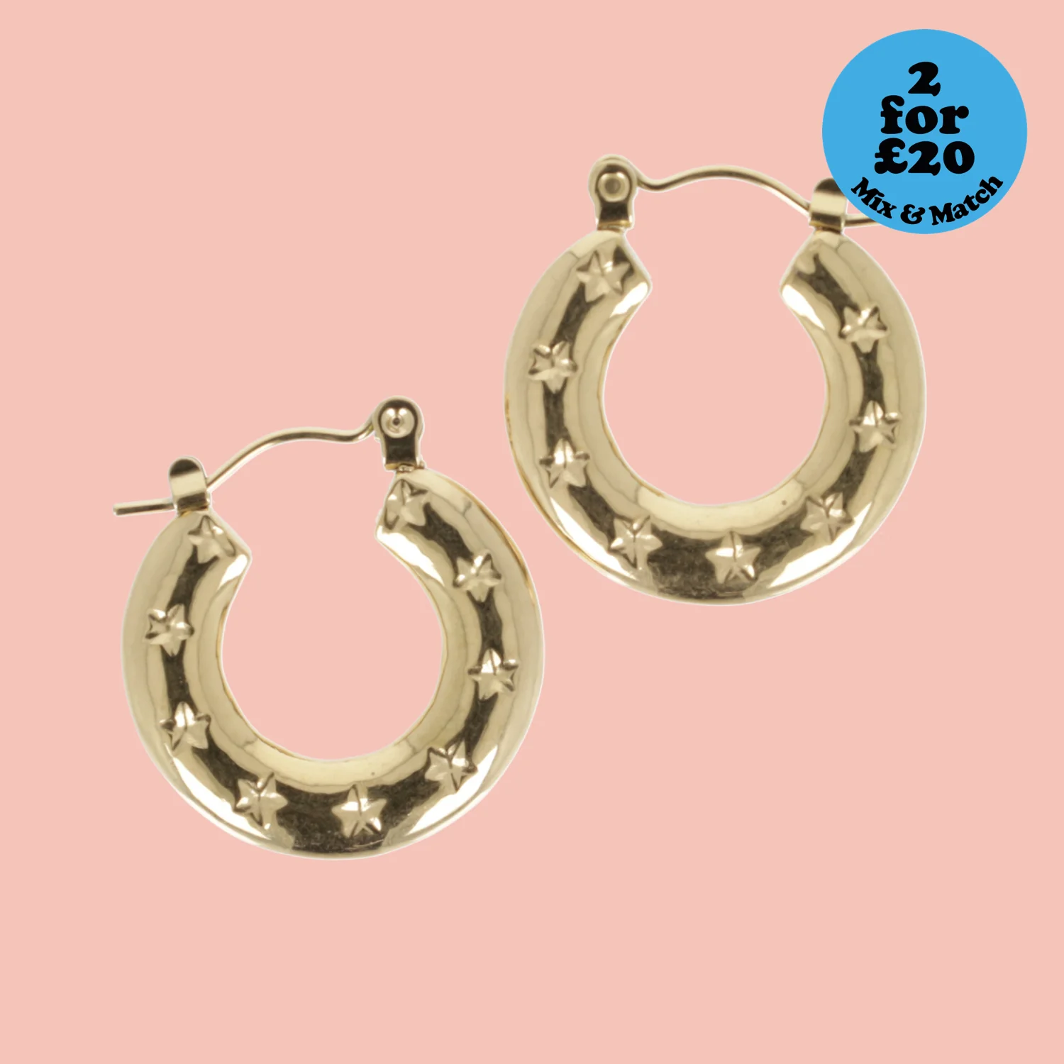 Giddy Up Hoop Earrings (Gold Plated)