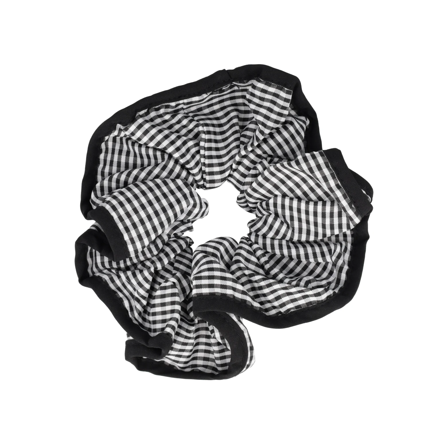 Gingham Scrunchie - Black - Image 2