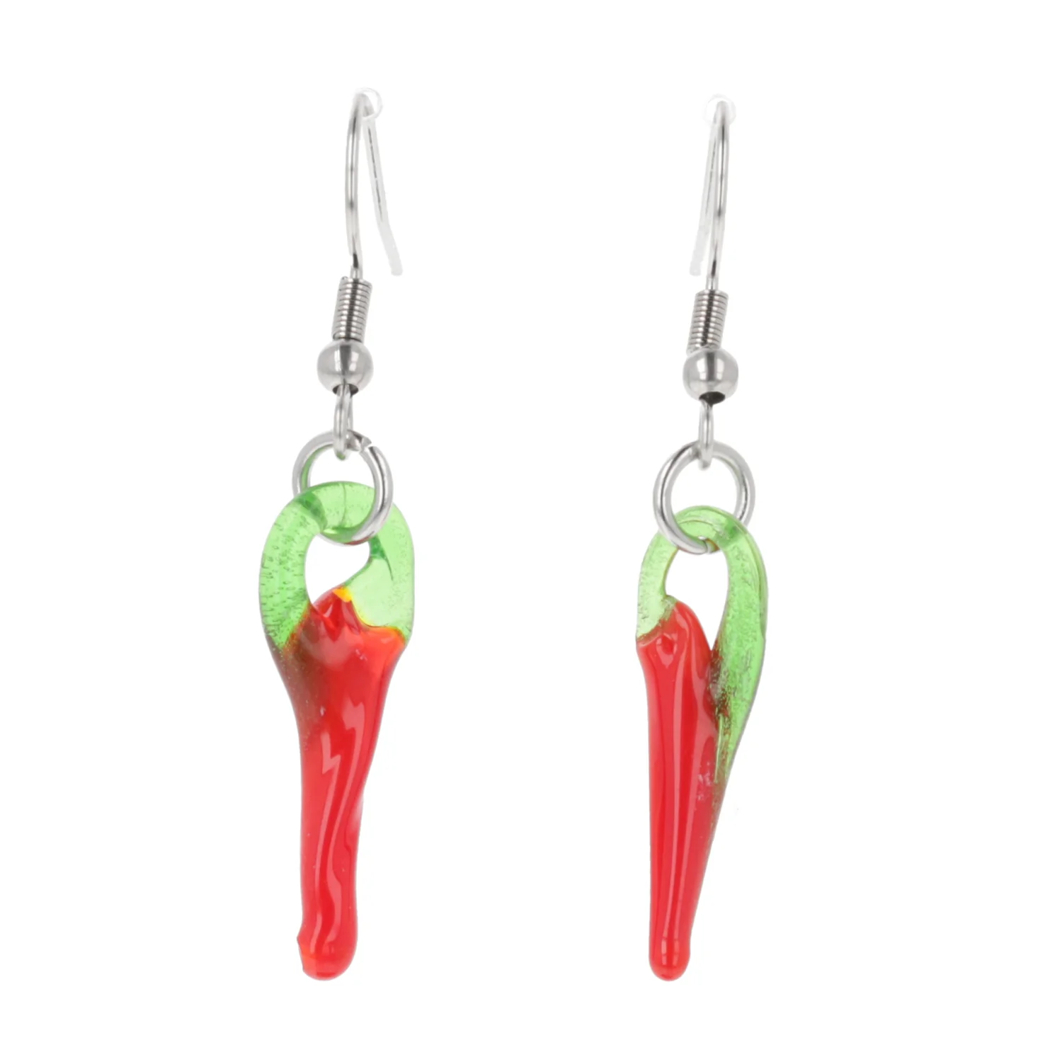 Glass Chilli Earrings - Image 3