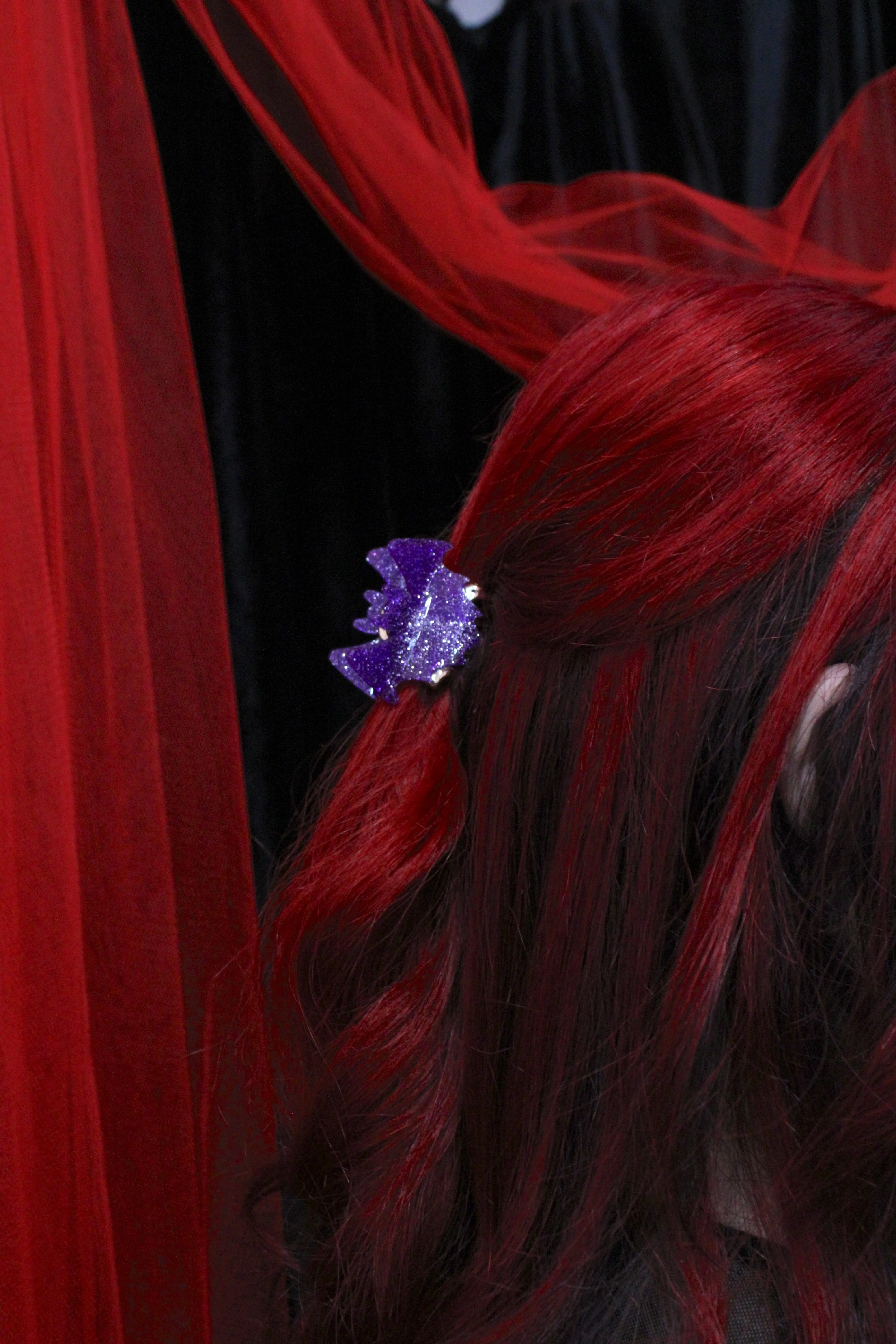 Glitter Baby Bat Claw Clip - Purple - Image 3