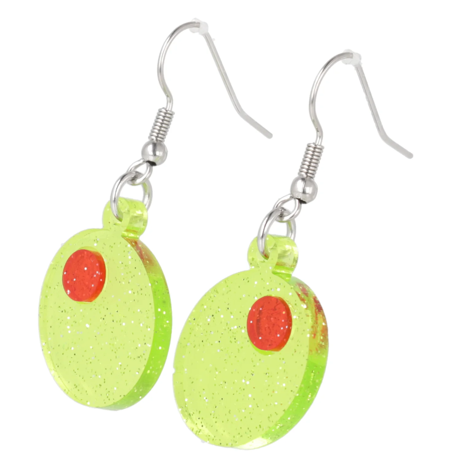 Glitter Olive Earrings - Image 6