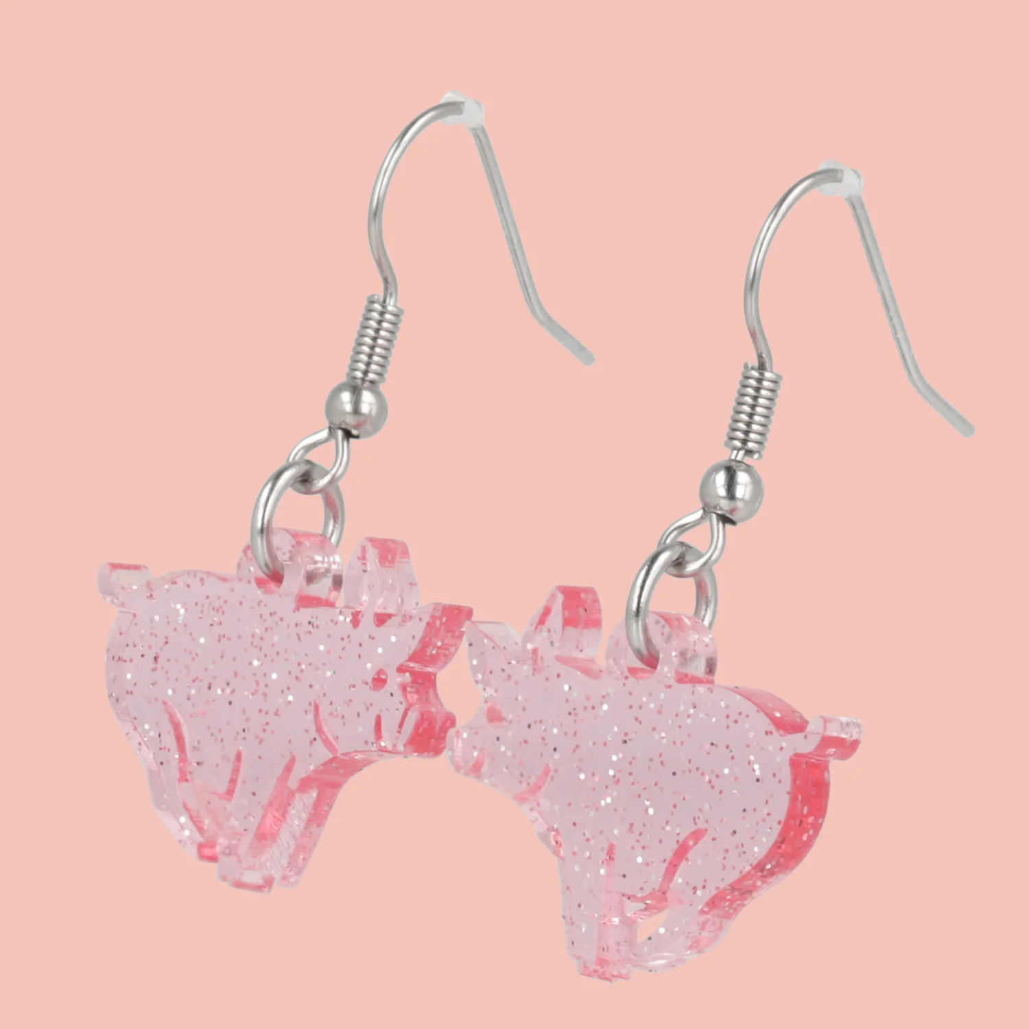 Glitter Piggy In The Middle Earrings - Image 5