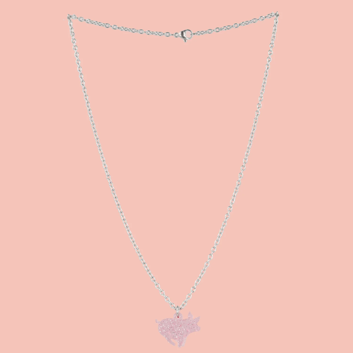 Glitter Piggy In The Middle Necklace - Image 8