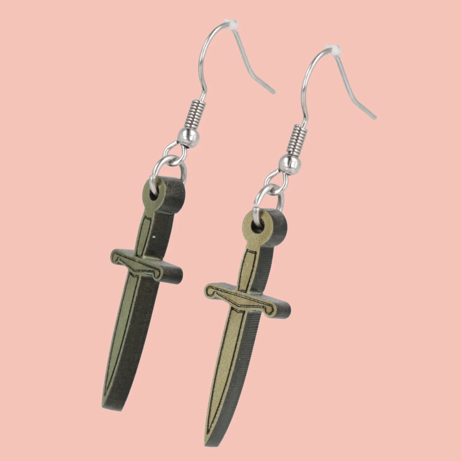 Gold Dagger Earrings - Image 4