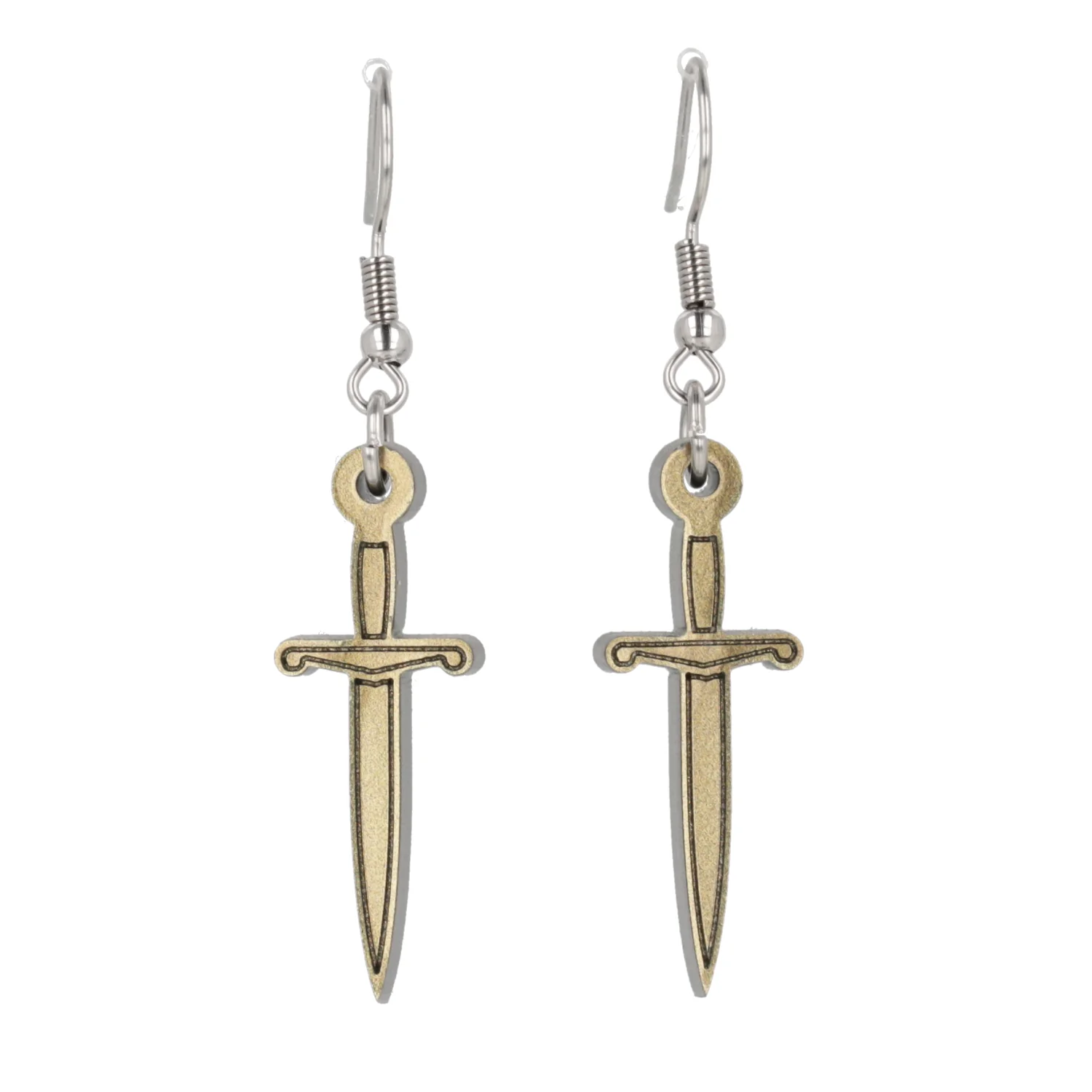 Gold Dagger Earrings - Image 5