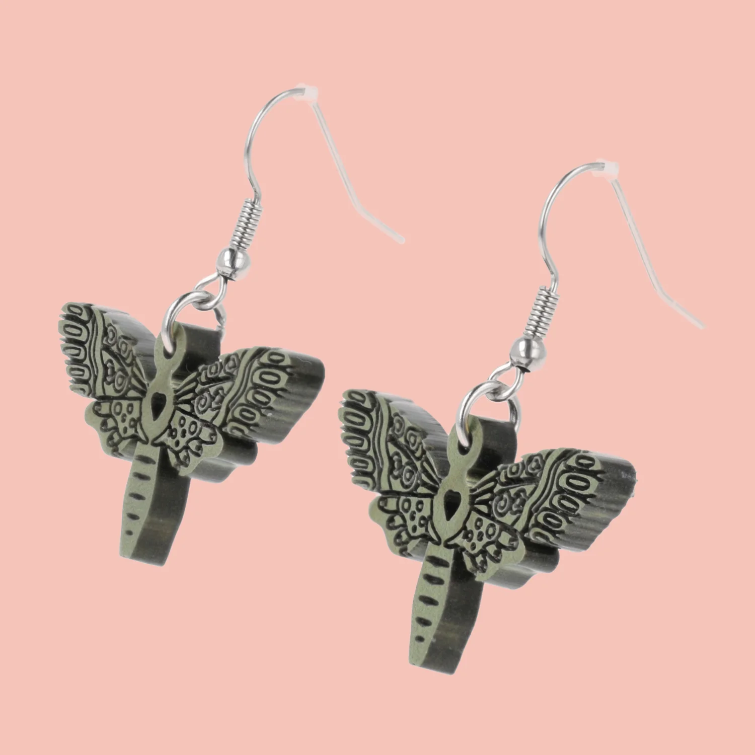 Gold Moth Earrings - Image 3