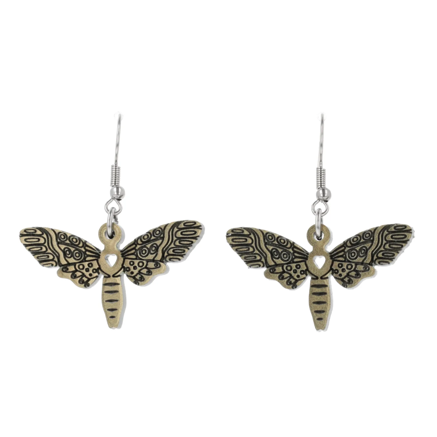 Gold Moth Earrings - Image 6