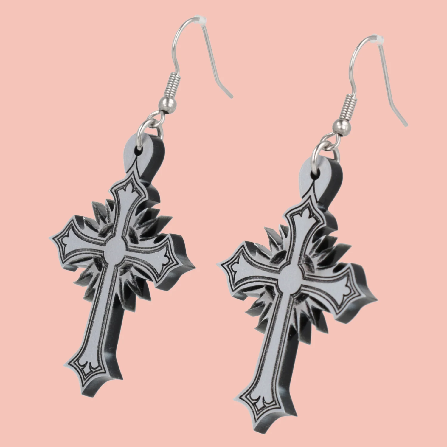 Gothic Cross Earrings - Image 4