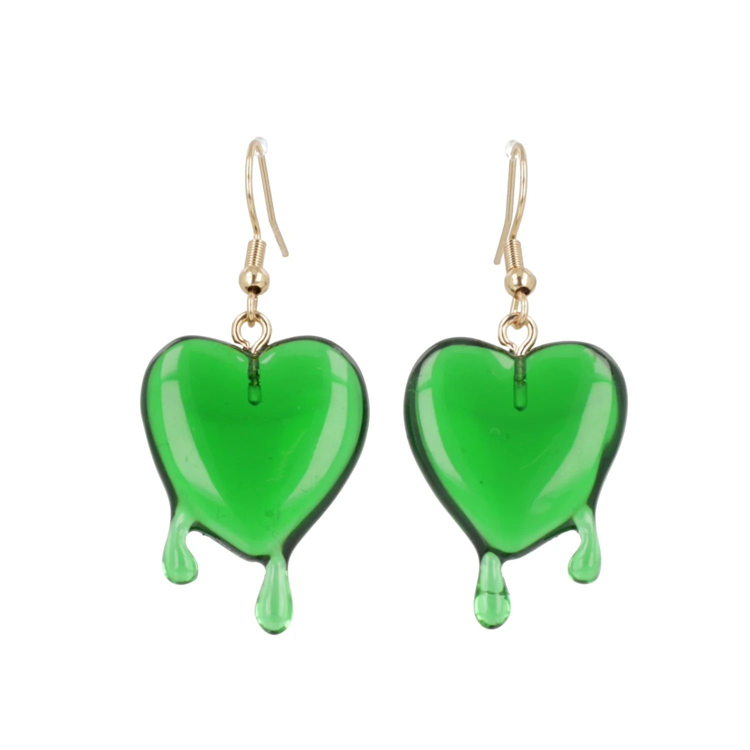 Green Bleeding Love Earrings - Image 5