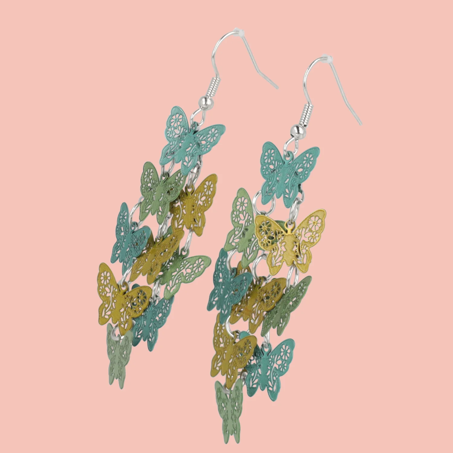 Green Butterfly Earrings - Image 4