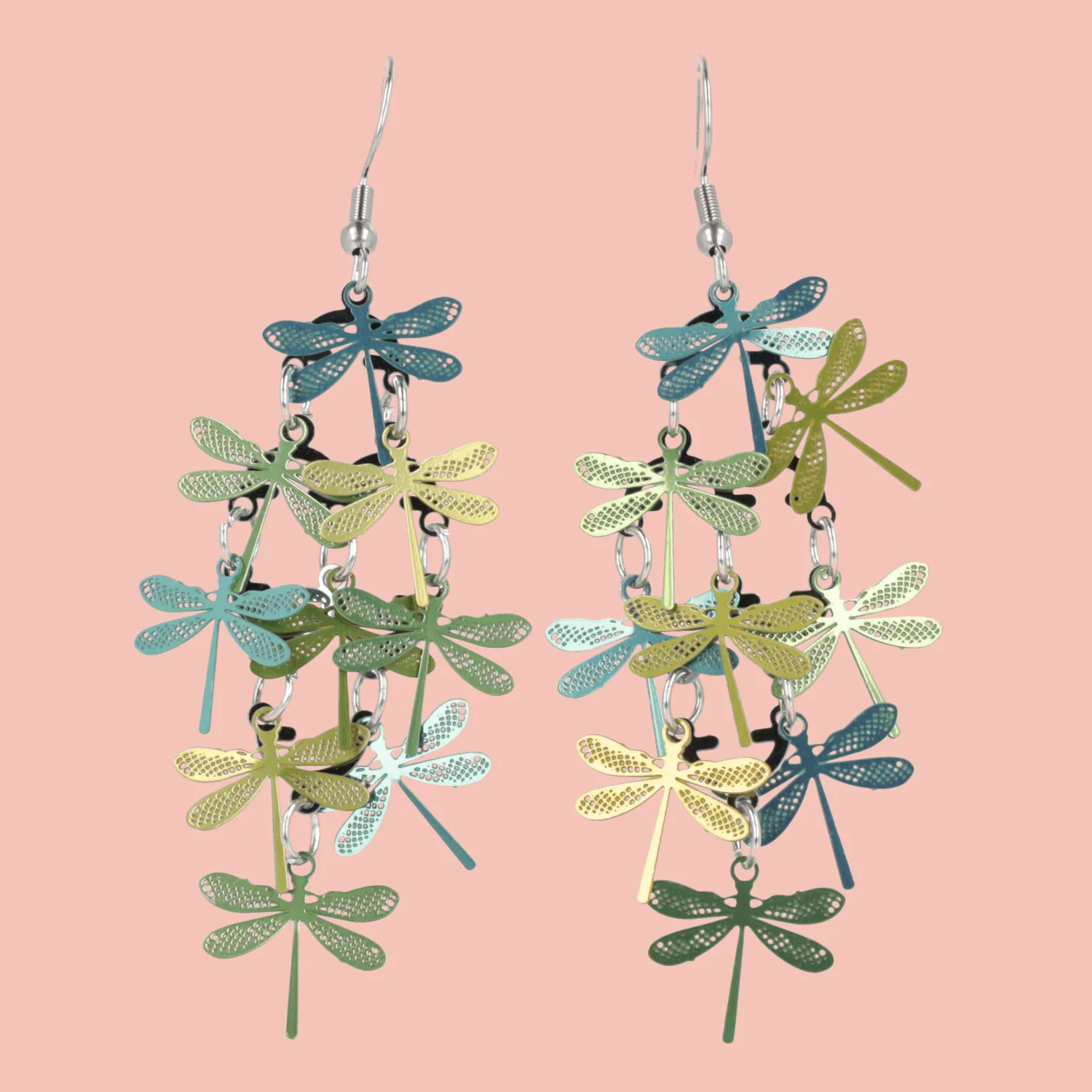 Green Dragonfly Earrings