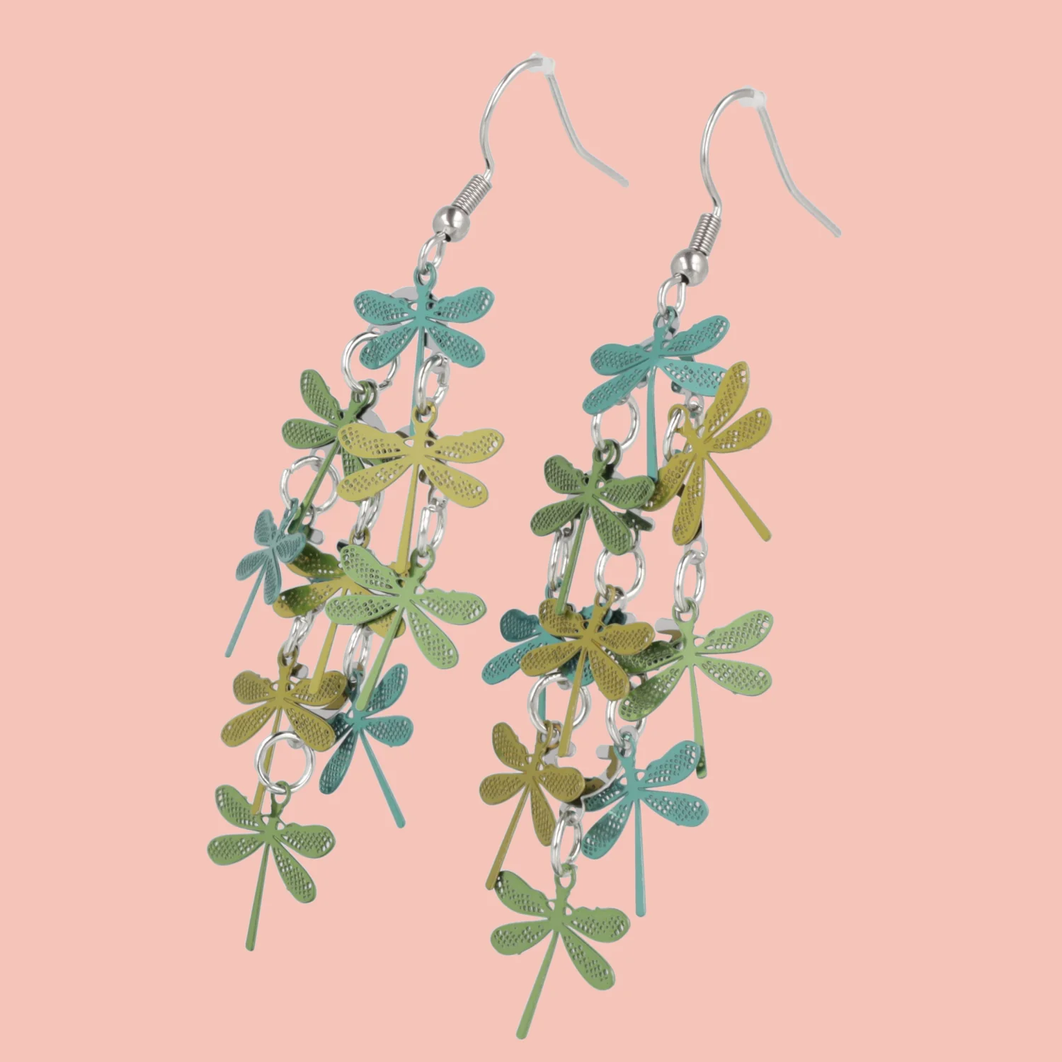 Green Dragonfly Earrings - Image 3