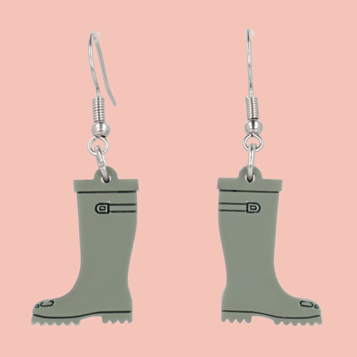 Green Wellies Earrings