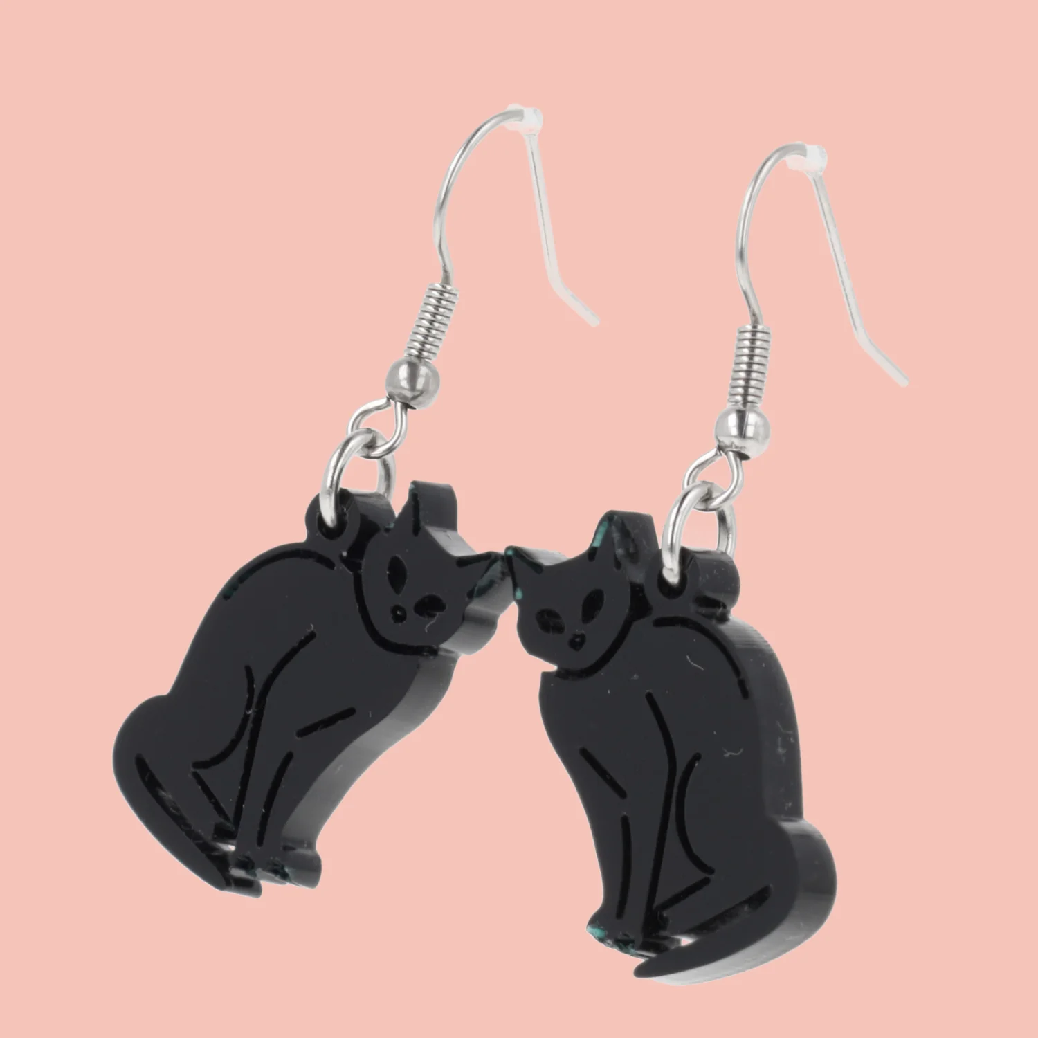 Greta Black Cat Earrings - Image 3