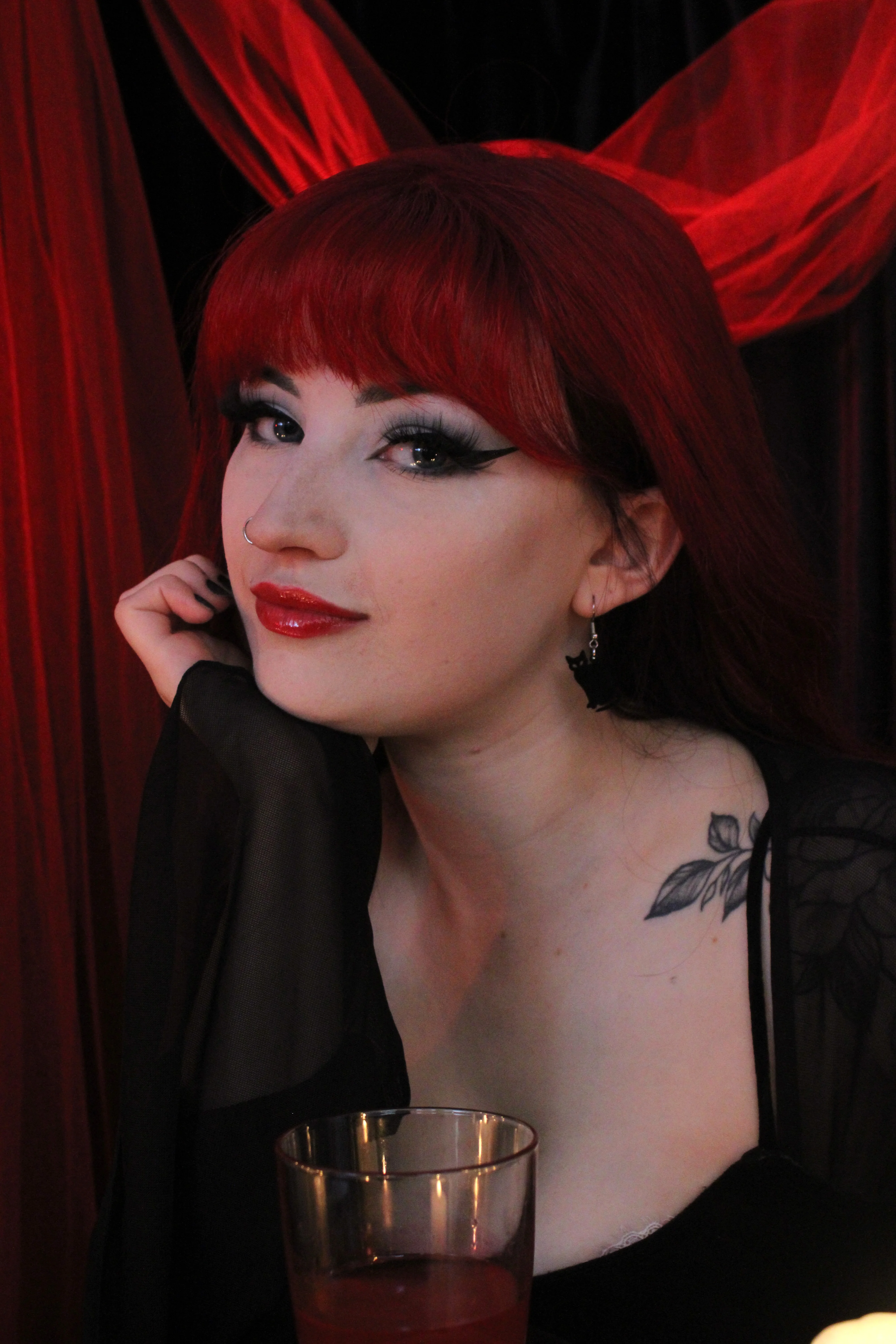Greta Black Cat Earrings - Image 5