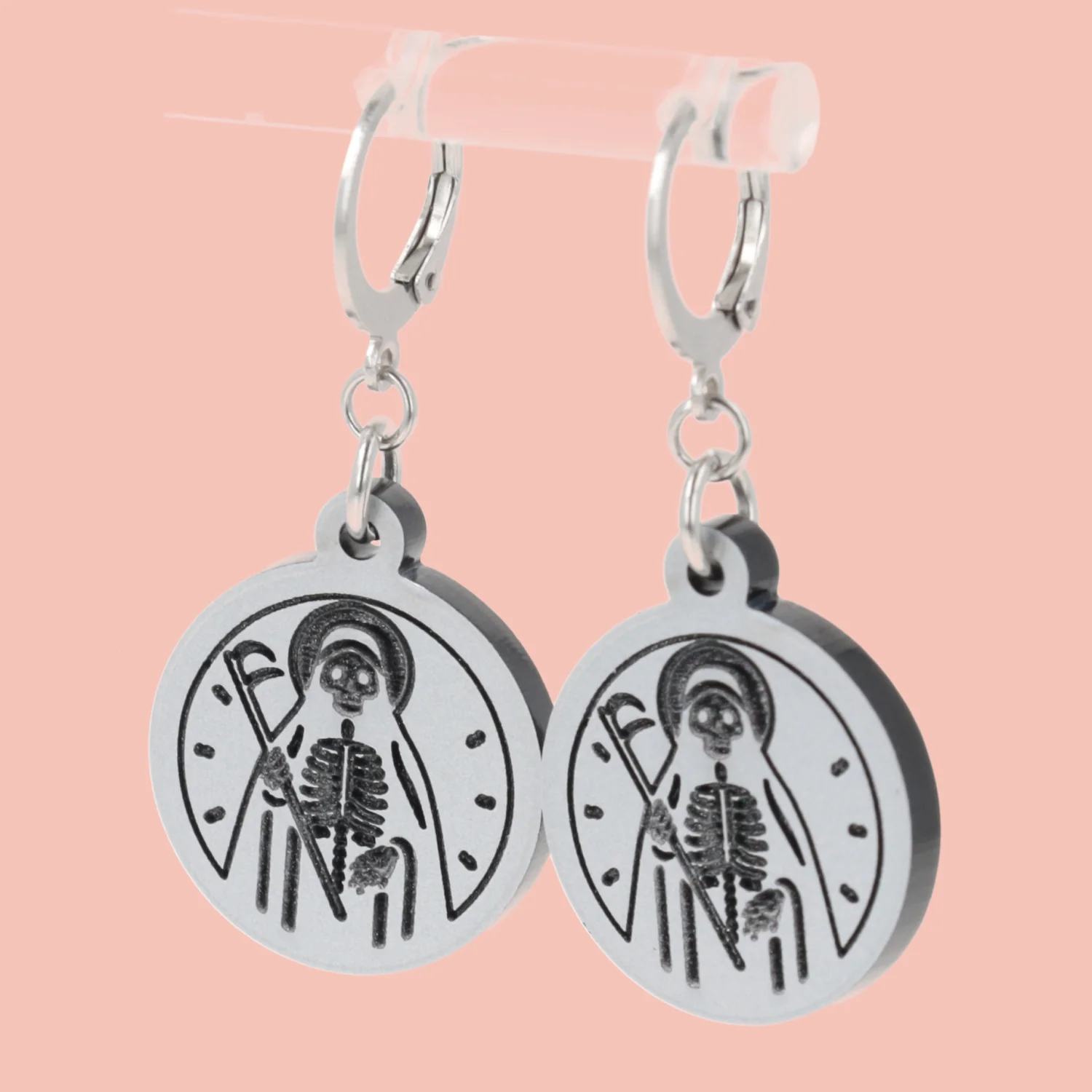 Grim Reaper Huggie Hoop Earrings - Image 3