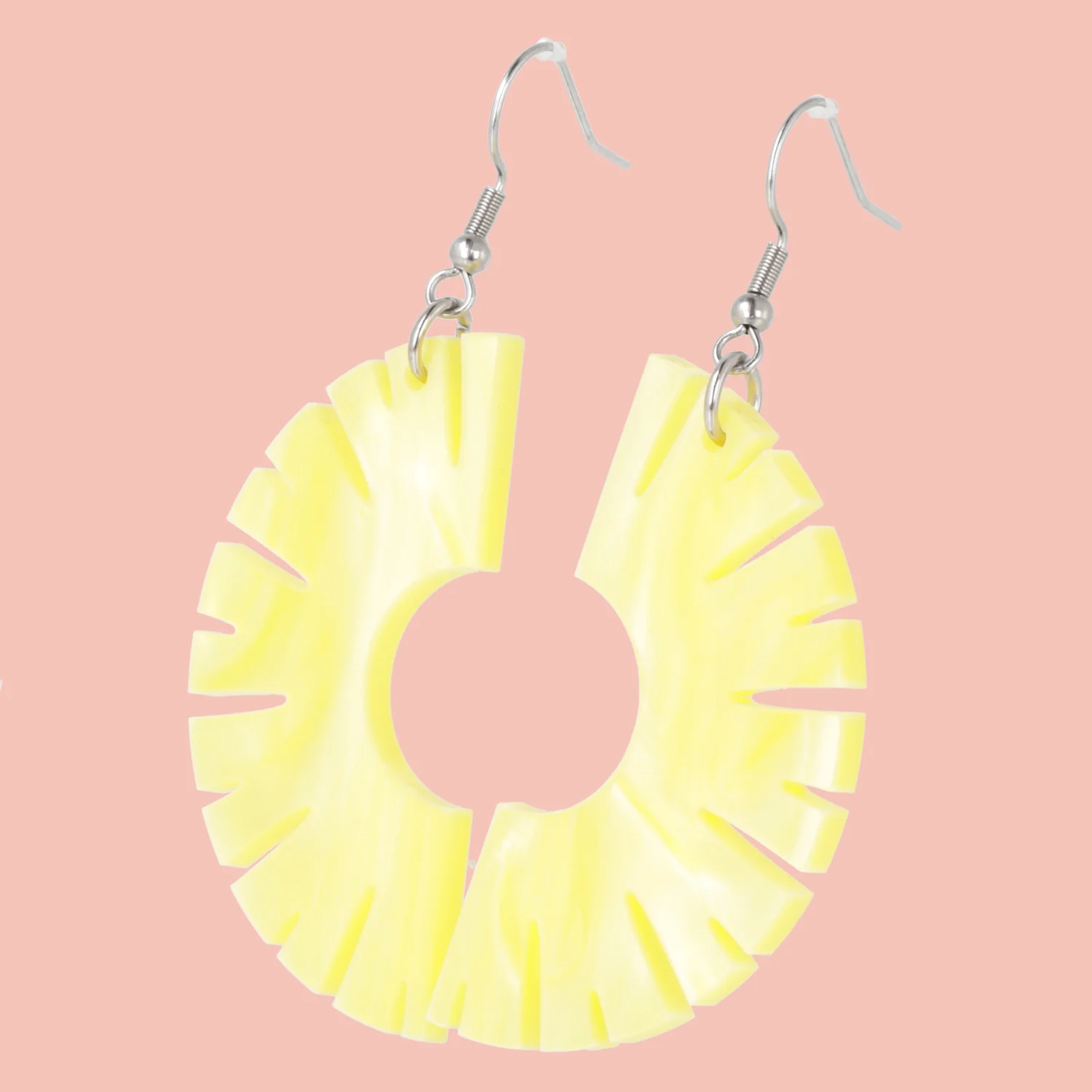 Halved Pineapple Ring Earrings - Image 3