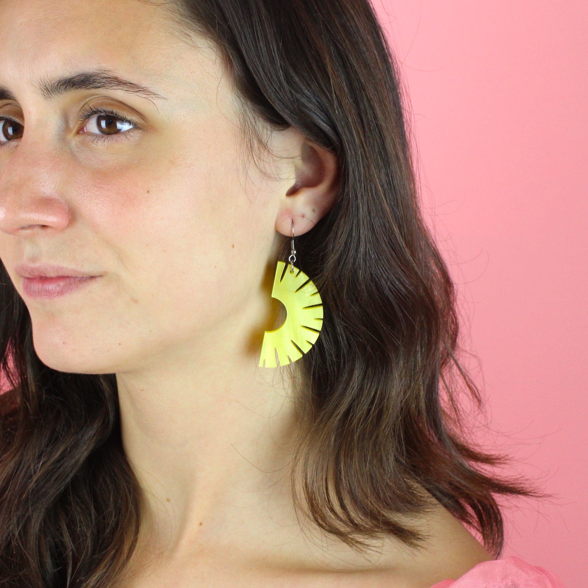 Halved Pineapple Ring Earrings - Image 4