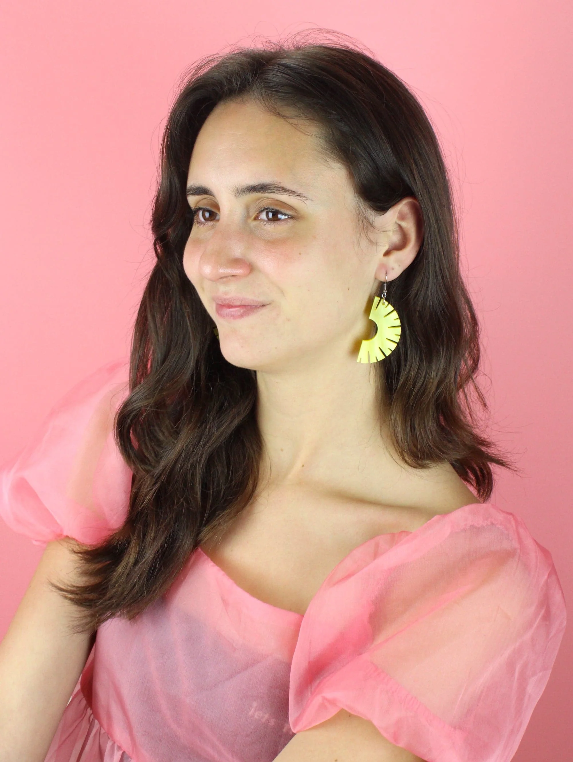 Halved Pineapple Ring Earrings - Image 6