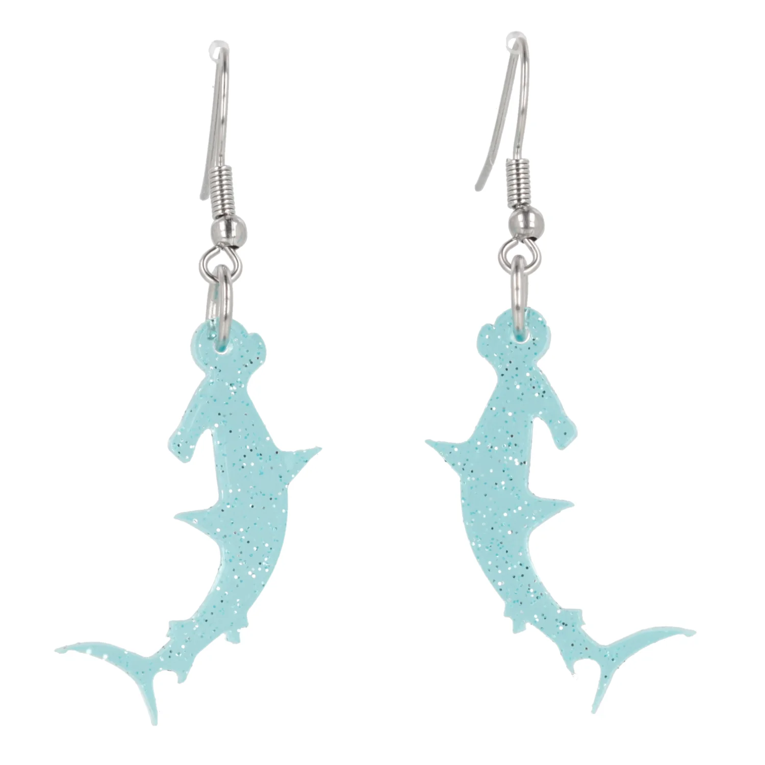 Hammer Time! Glitter Hammerhead Shark Earrings - Image 5