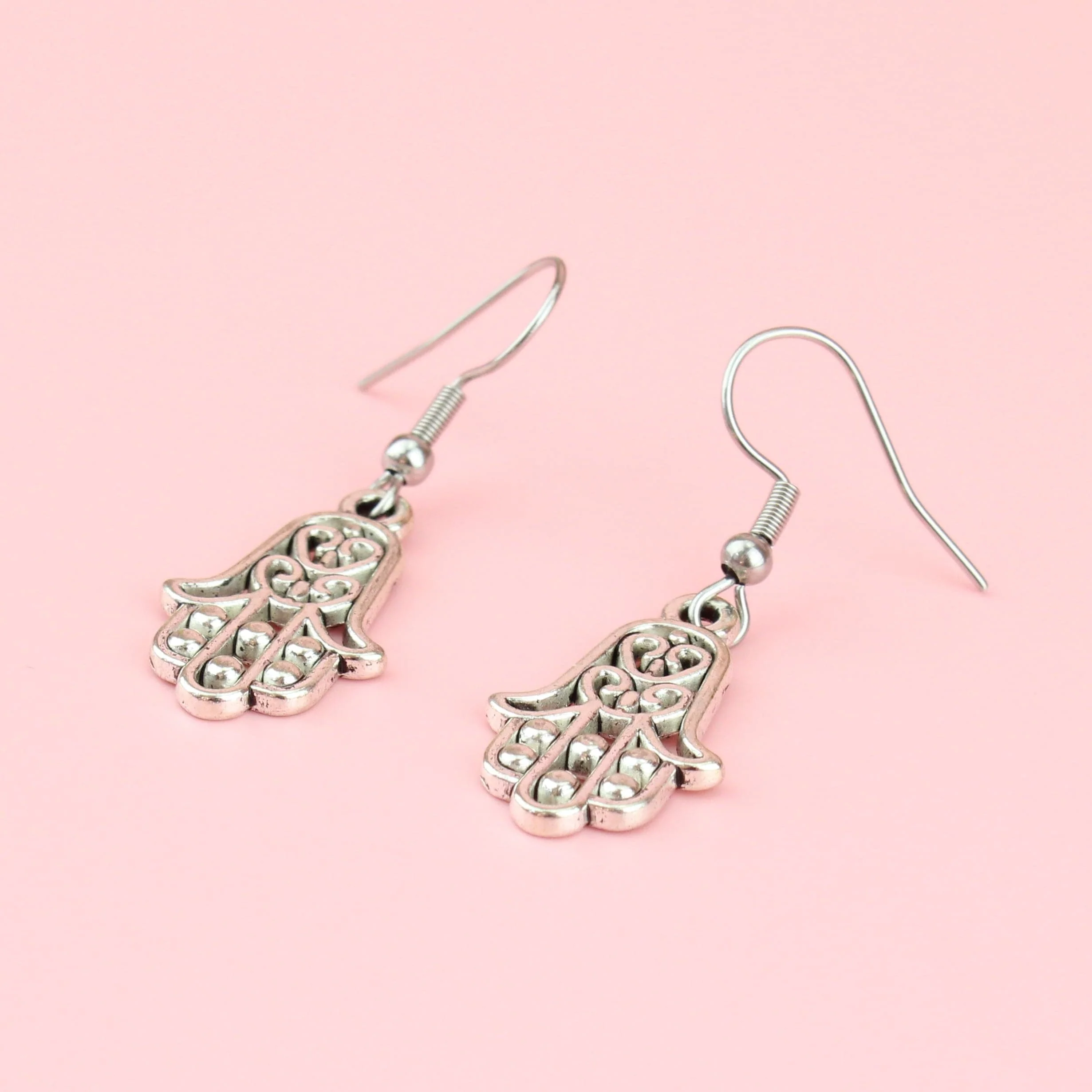 Hamsa Hand Earrings - Image 2