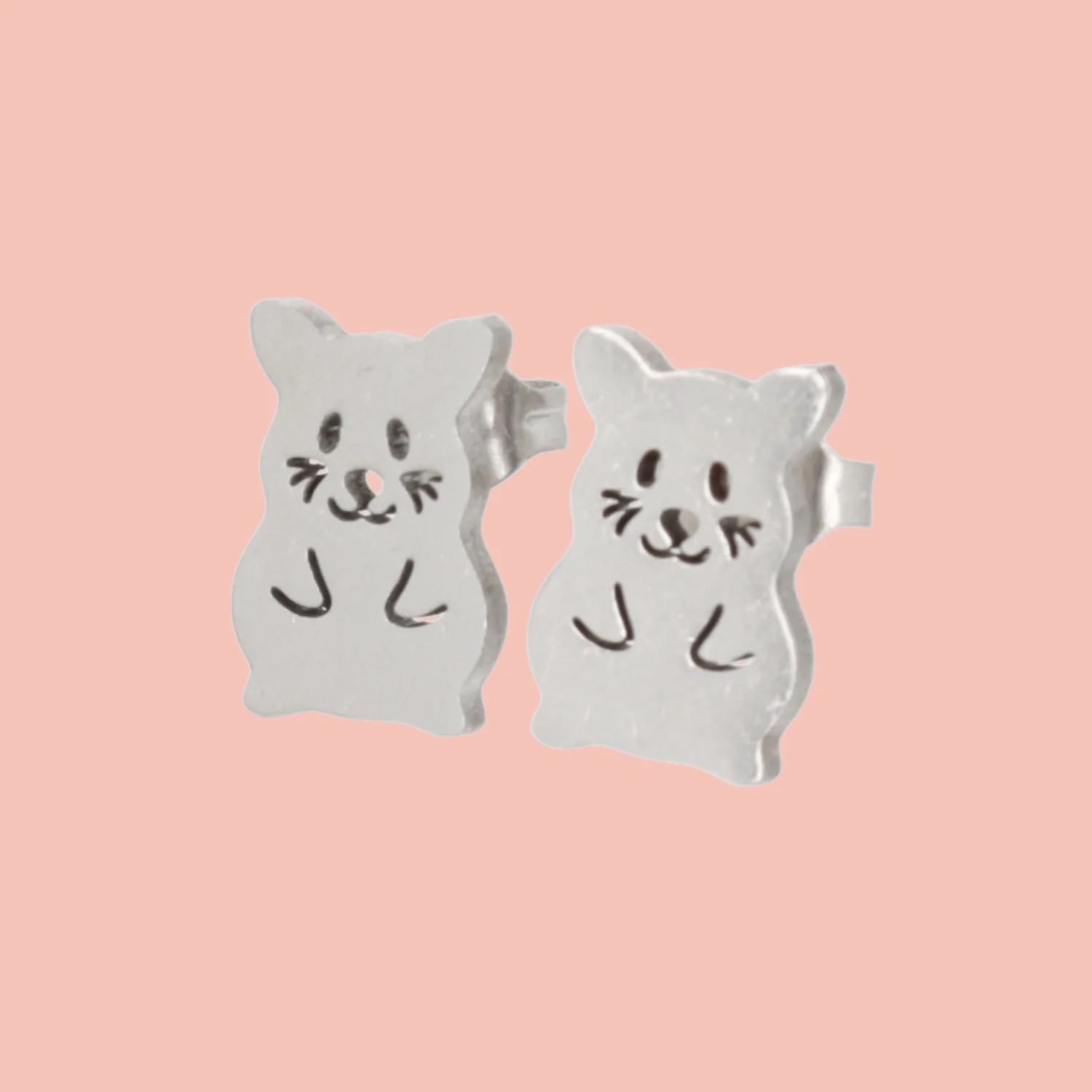 Hamster Stud Earrings - Image 2