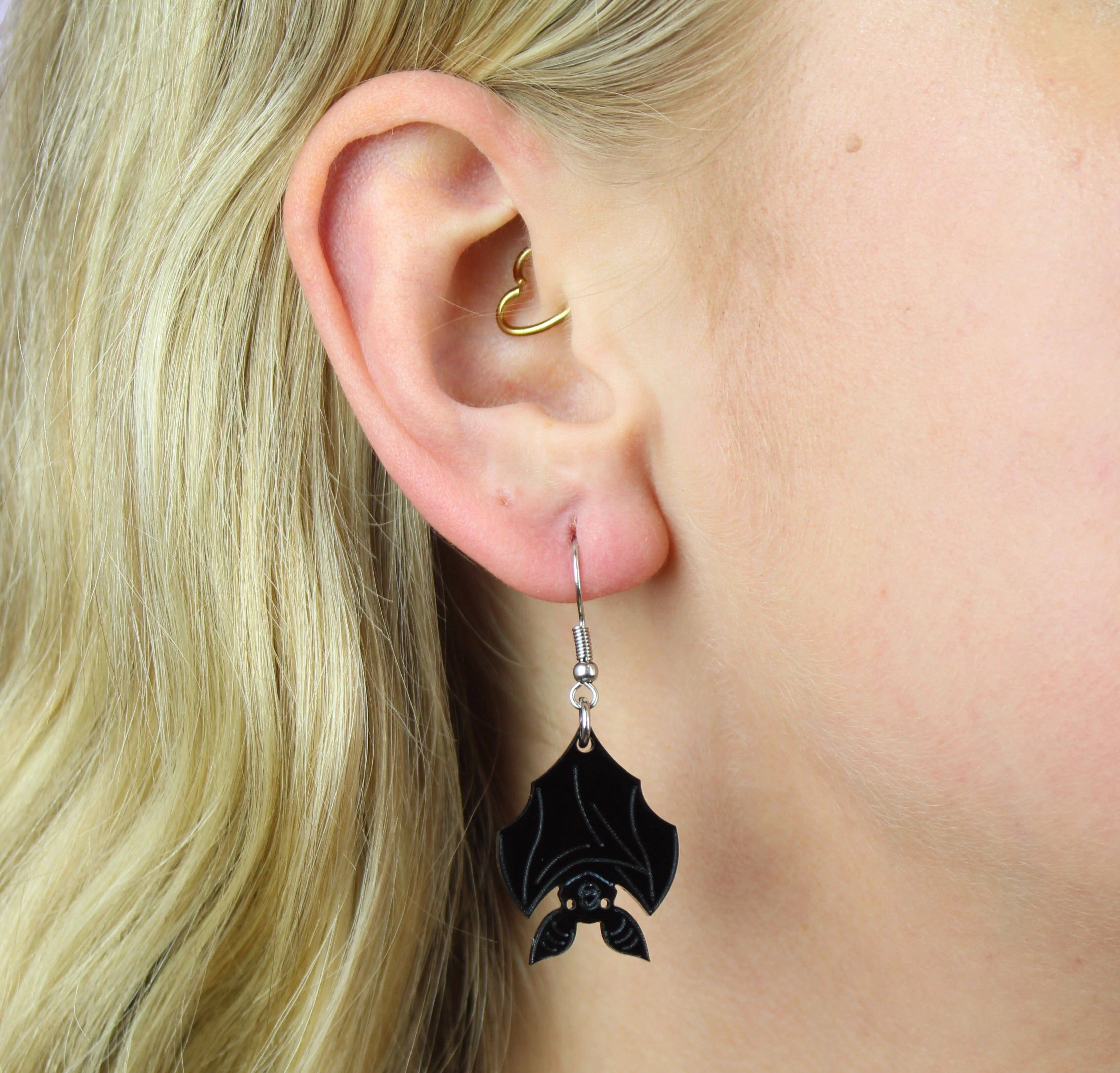 Hang In There Bat Earrings - Image 2